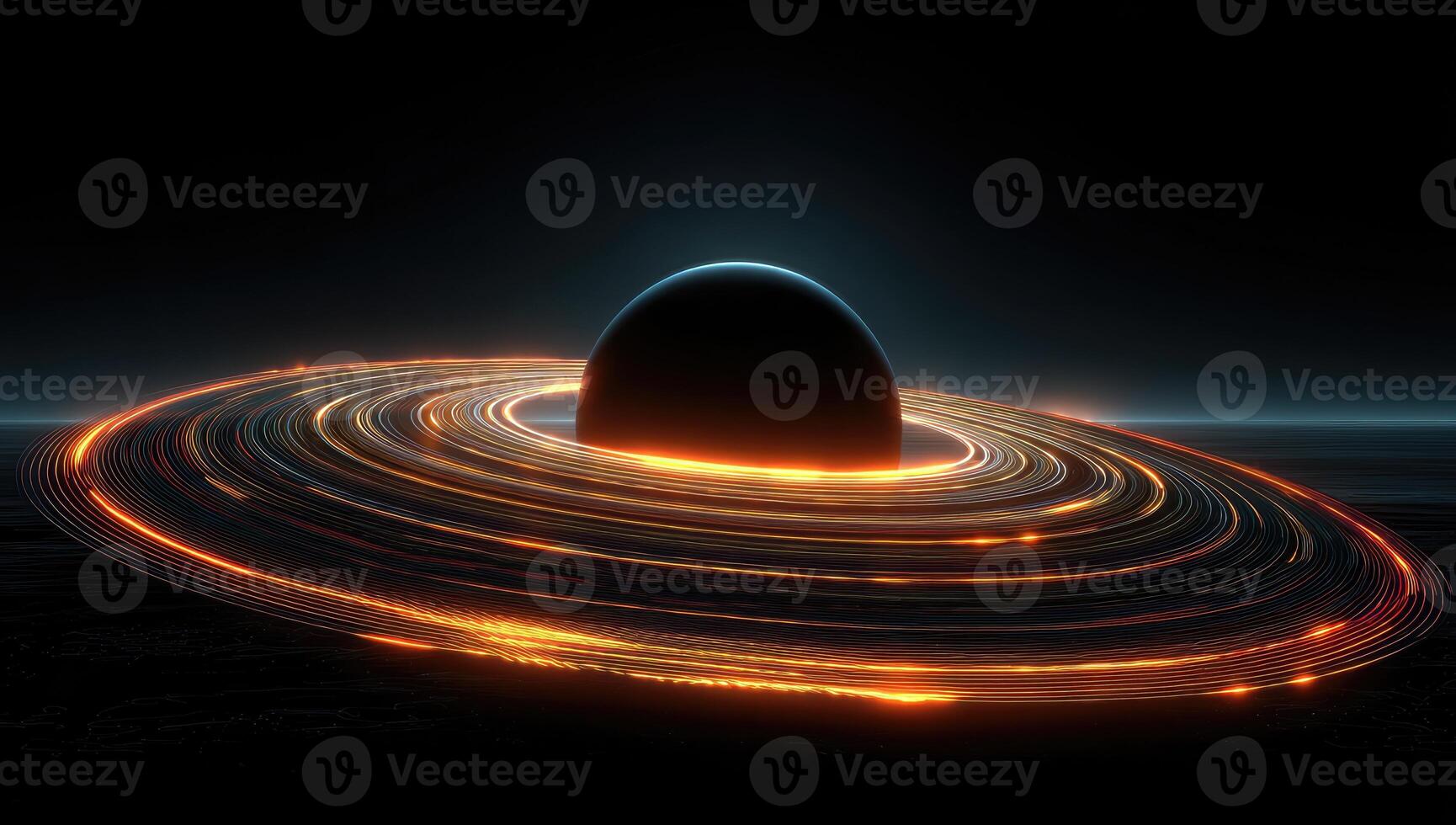 An image of a ring with a black object in the center photo