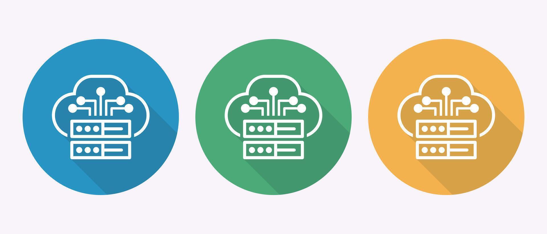 Colorful cloud computing icon design vector