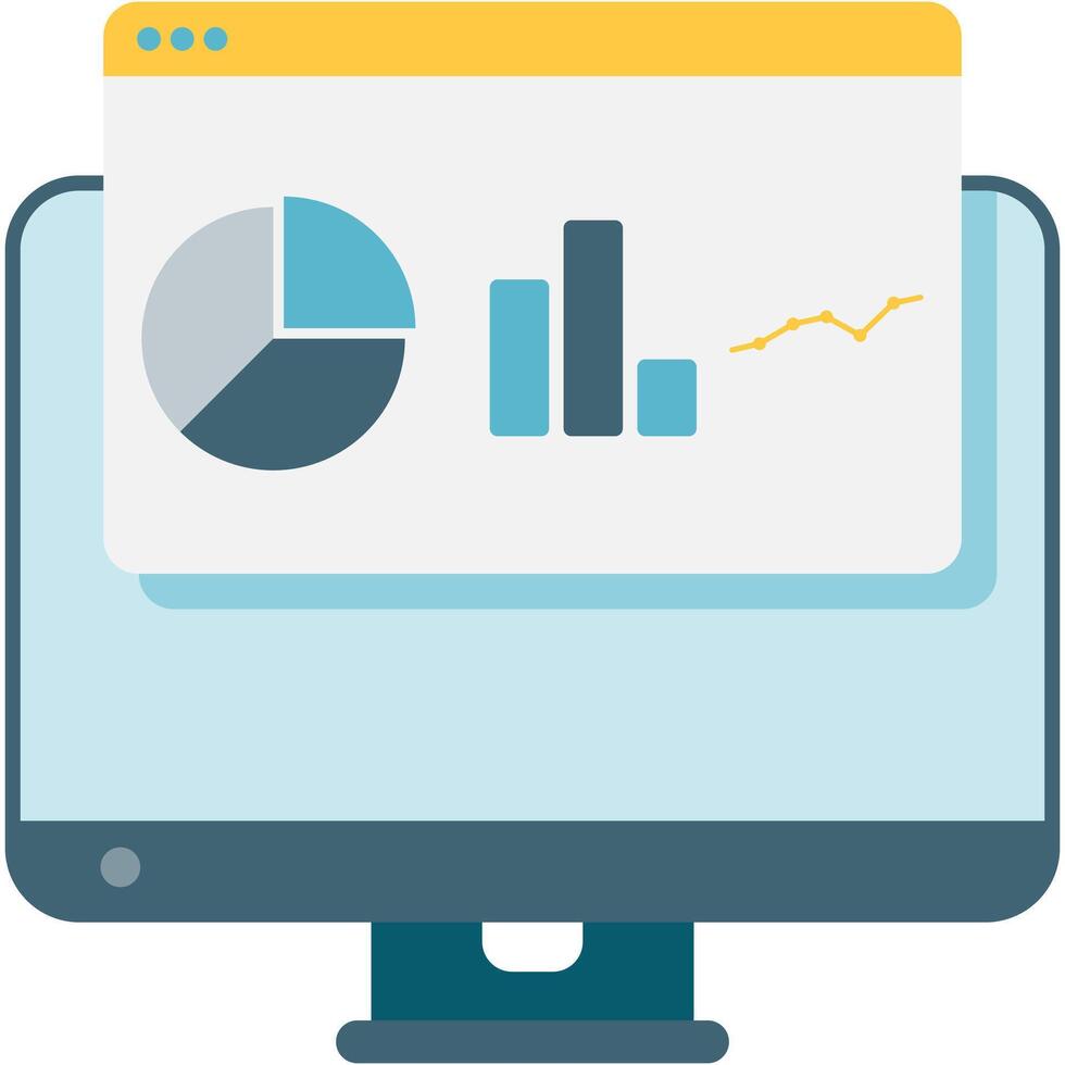 Business Dashboard Data Performance Report vector