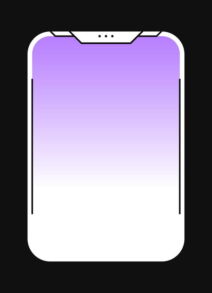 Simple Interface Display Card. Flat Gradient UI Block vector