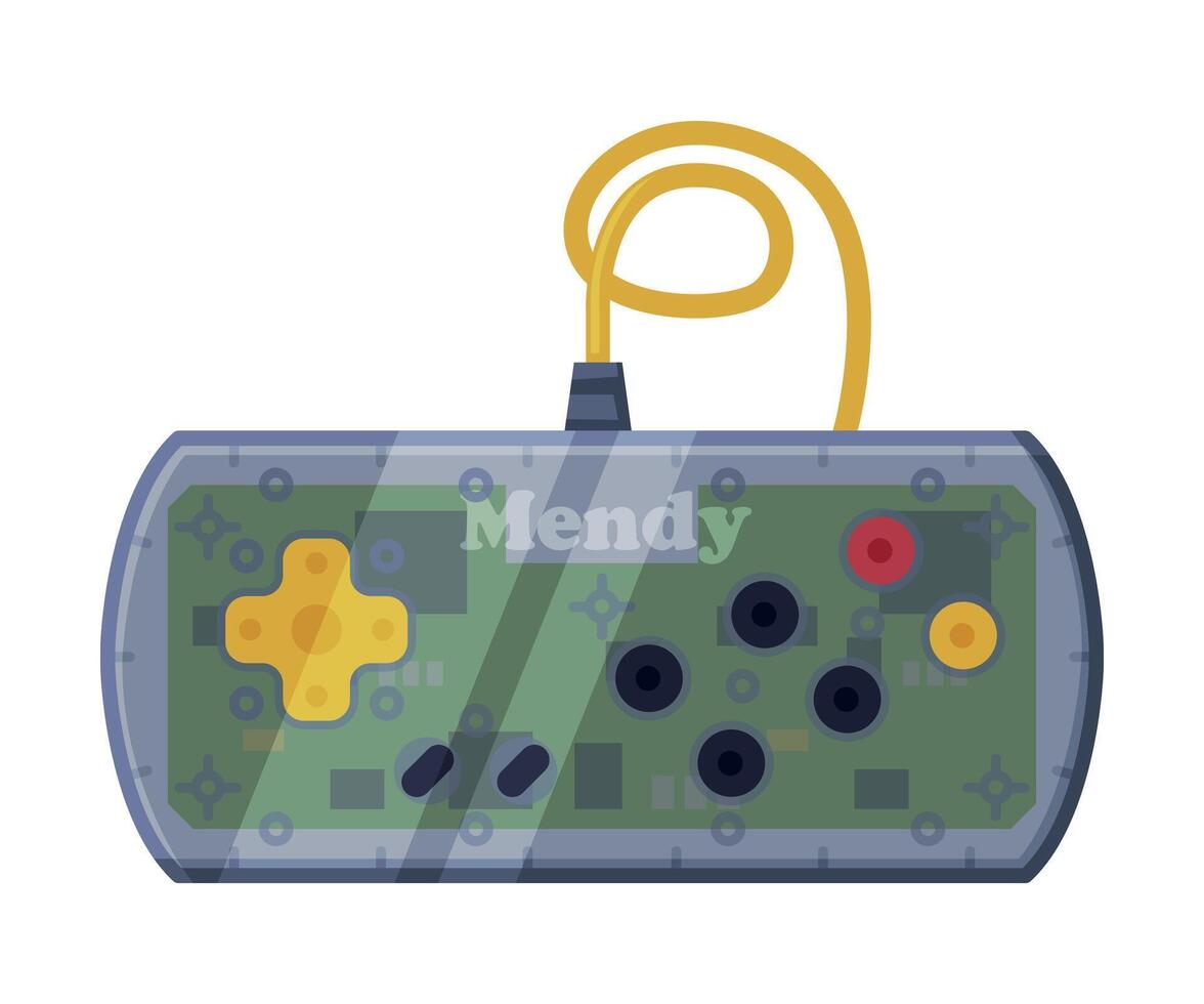 Game Controller, Joystick of Modern Game Console, Game Players Accessory Device Cartoon Illustration vector
