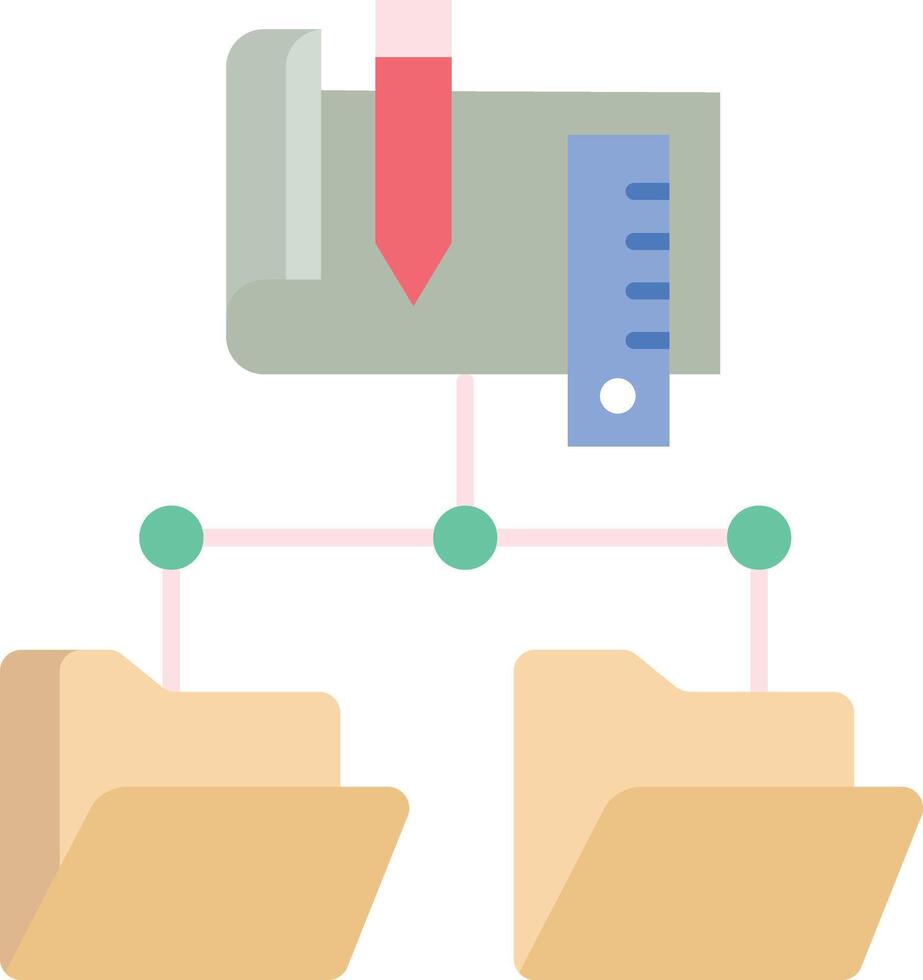 folder structure flat icon design vector