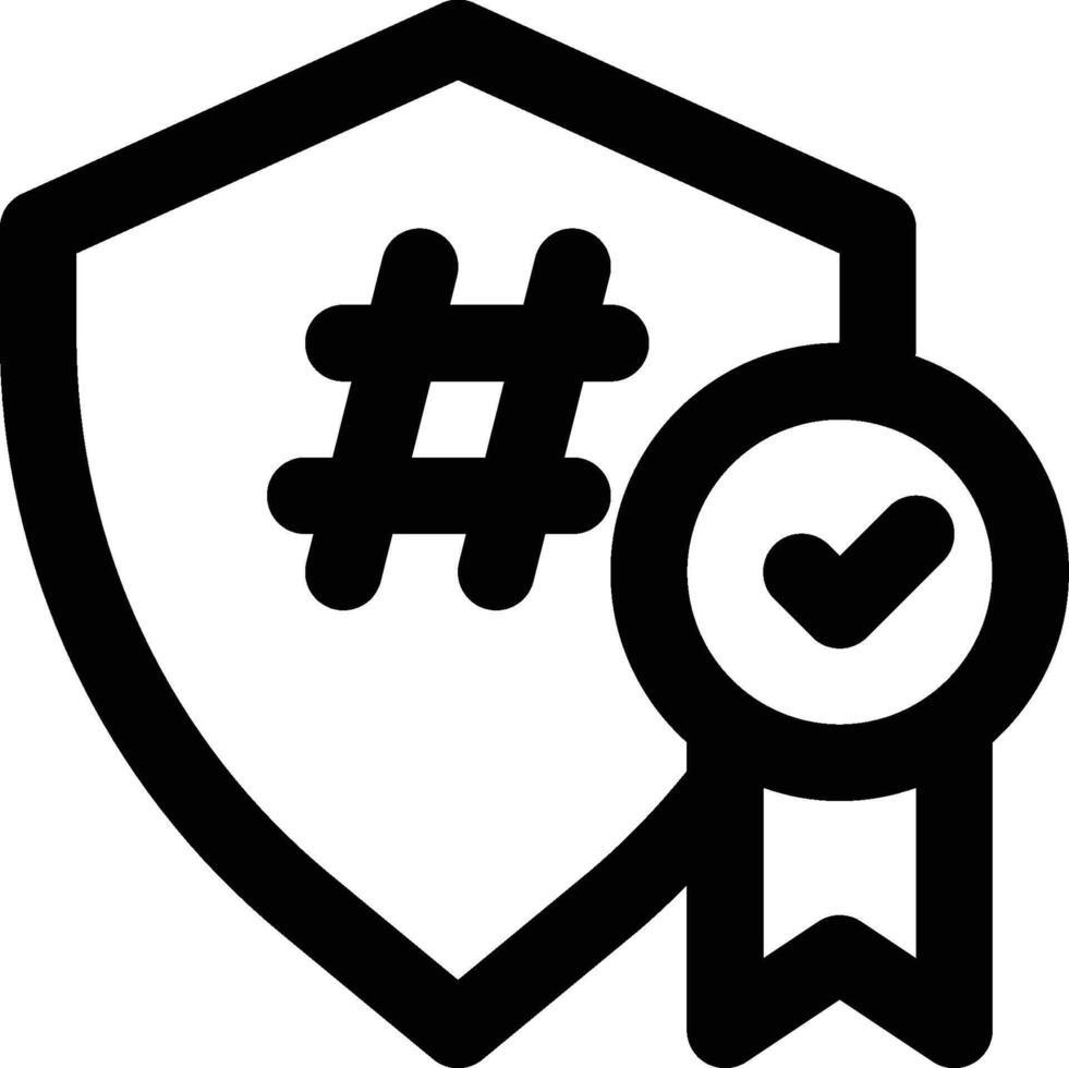 Secure Hash, Shs, Secure Outline Icon vector