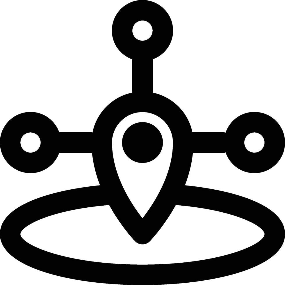 Network Mapping, Network, Mapping Outline Icon vector