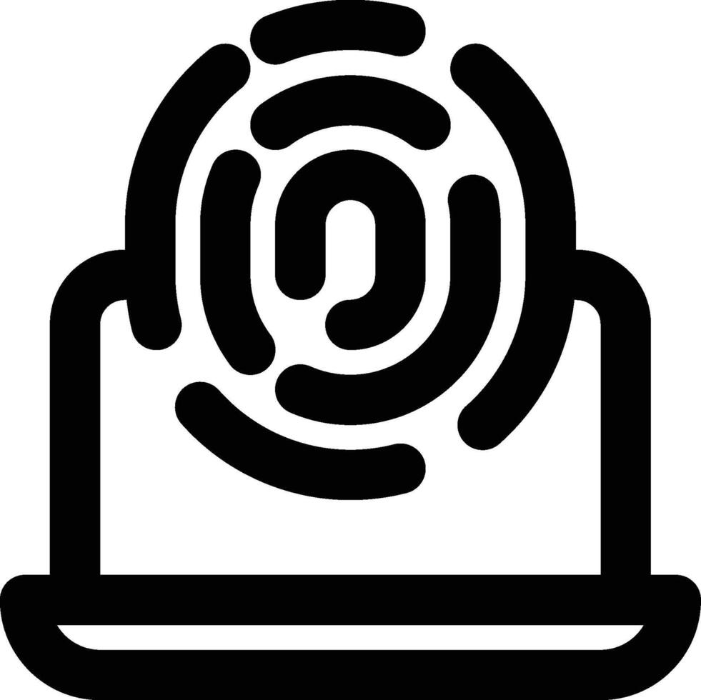 Digital Evidence, Computer, Forensics Outline Icon vector