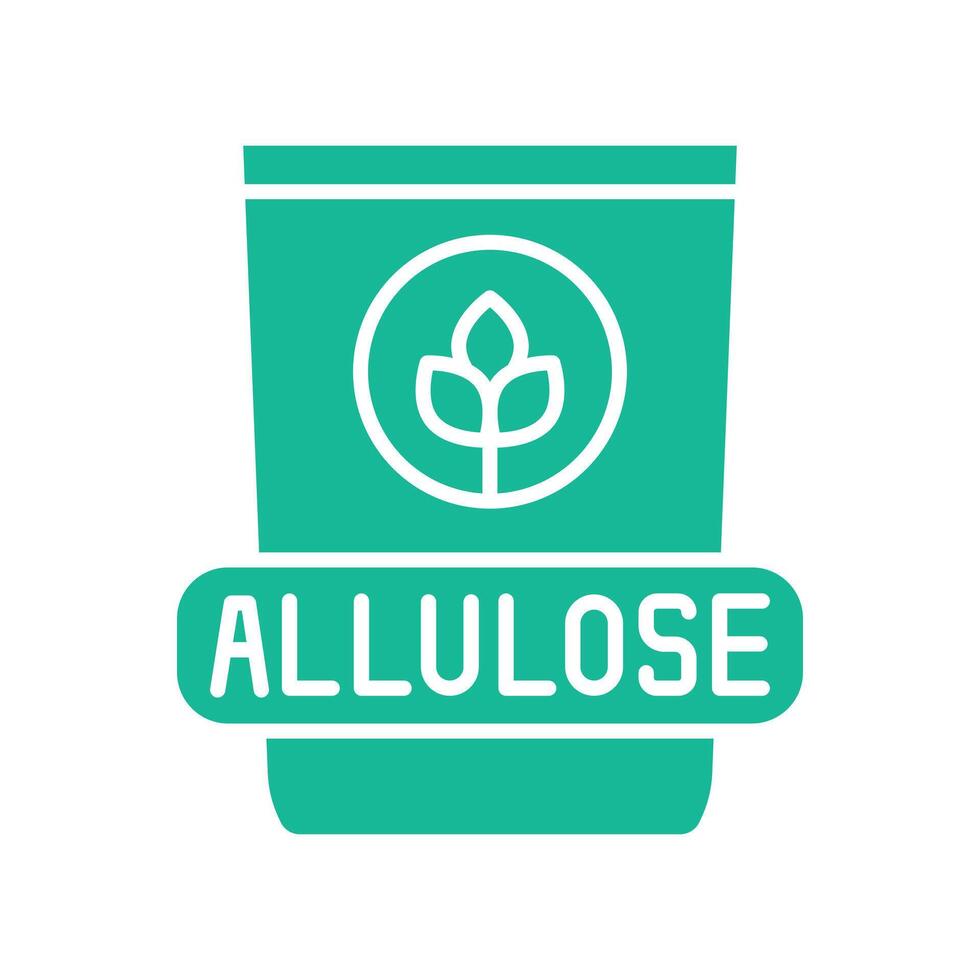allulose color flat icon for digital and print projects. vector