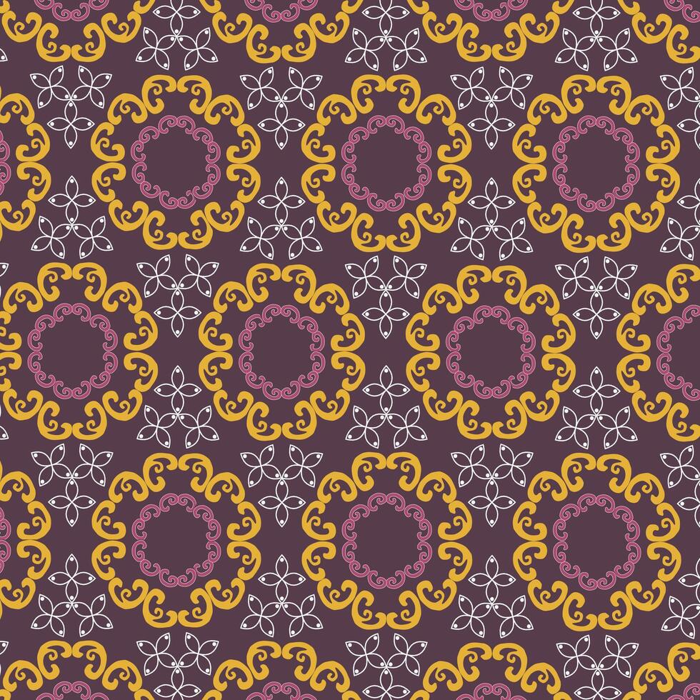 Swirling Batik Kawung with hexagonal pattern vector