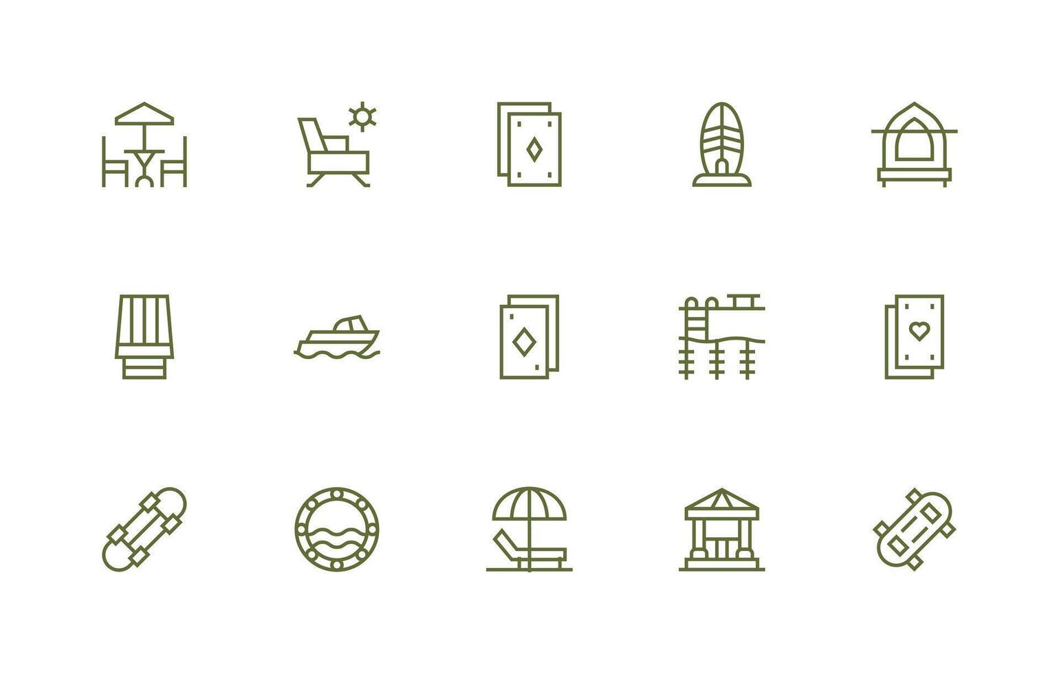 Deck Set with 15 Regular Line Icons Digital Product Icons for Fast Delivery vector