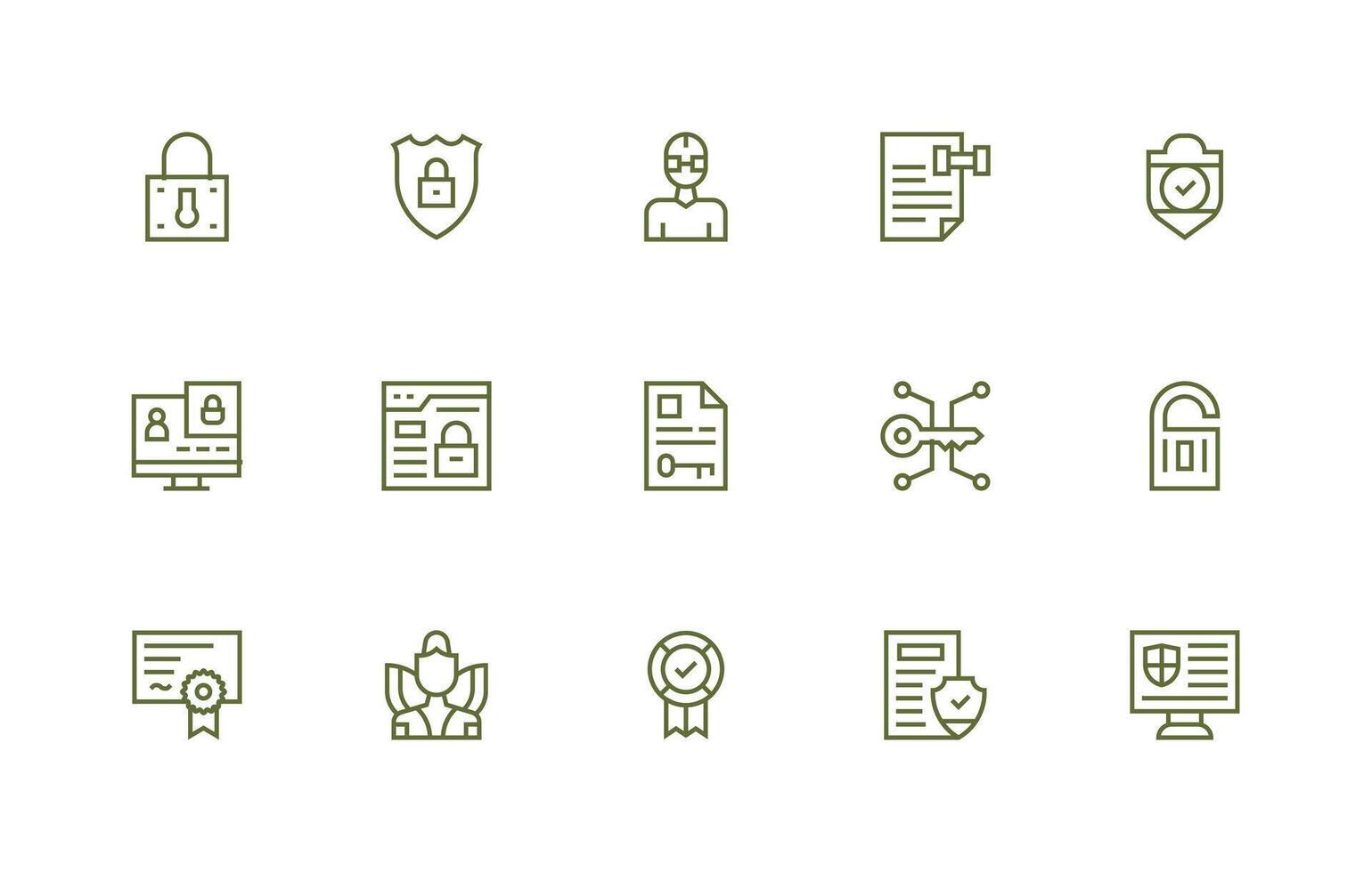 15 Regular Line Style Icons from Authentication Collection Neatly Designed Icons for Web Platforms vector