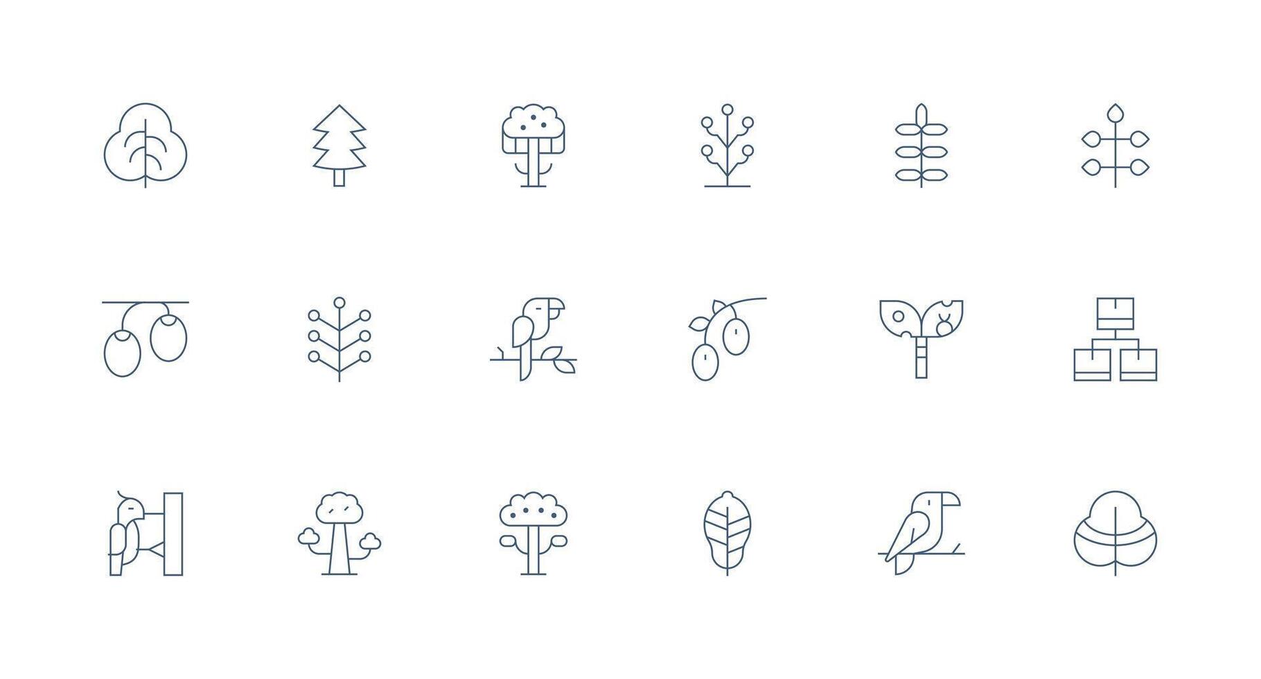 18 Minimal Line Vectors for Branch Theme High-Resolution Icons for Any Platform