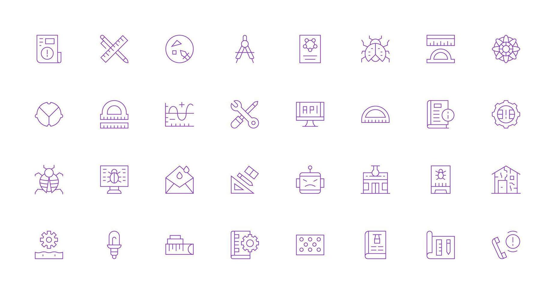 Thin Line Icons from Technical Set with 32 Vectors Optimized Icon Pack for Digital Products