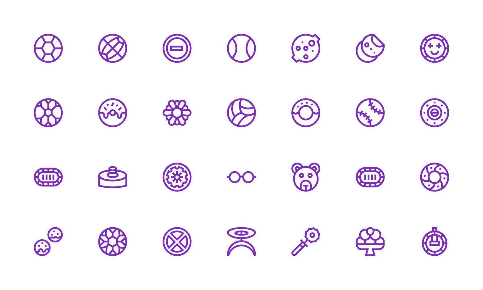 Bold Line Icons from Round Set with 28 Vectors All Device Compatible Icon Set