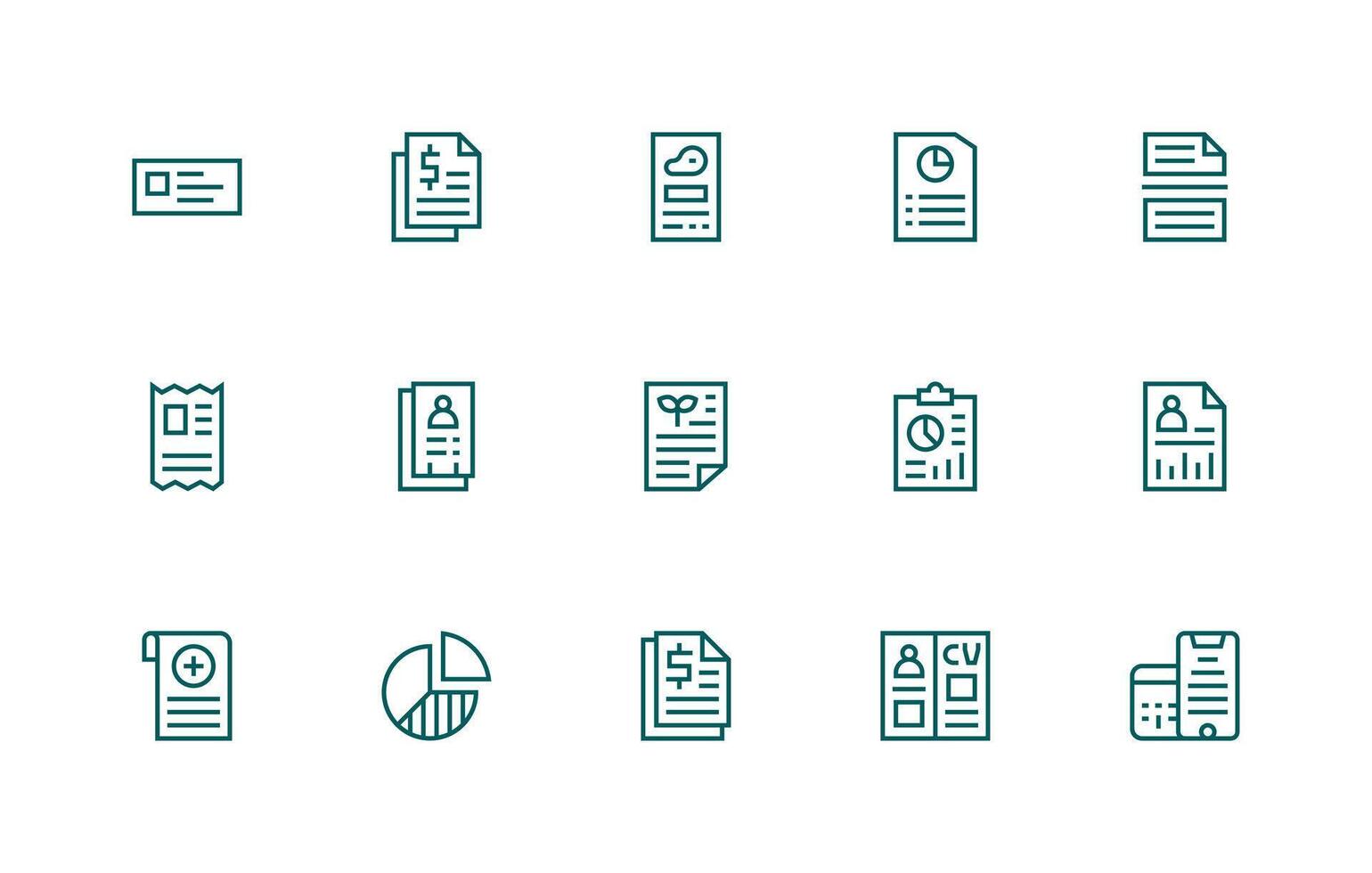 15 Regular Line Style Icons from Summary Collection Scalable Icons for Cross-Platform Interfaces vector