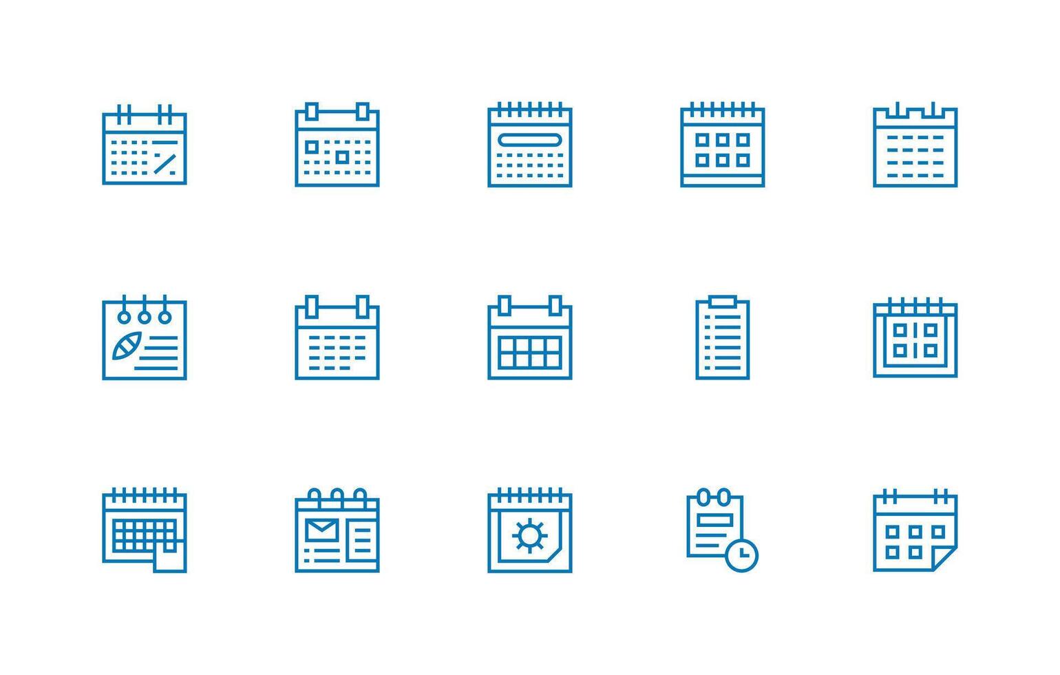15 Icons for Reminders in Regular Line Format Quick Access Icons for UI Development vector