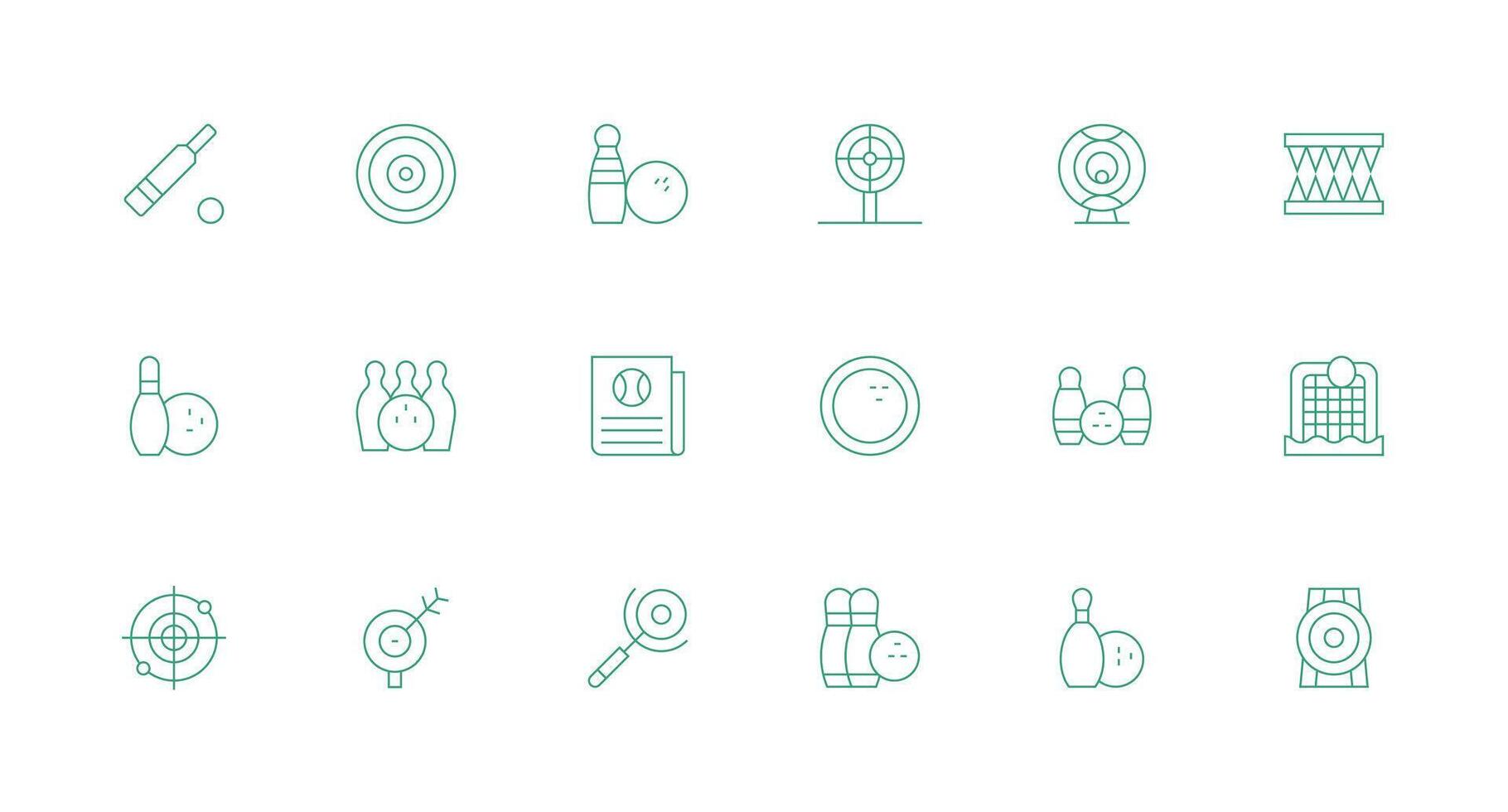 Scoring Icon Collection with 18 Minimal Line Designs Clean Set for Layout Prototypes vector