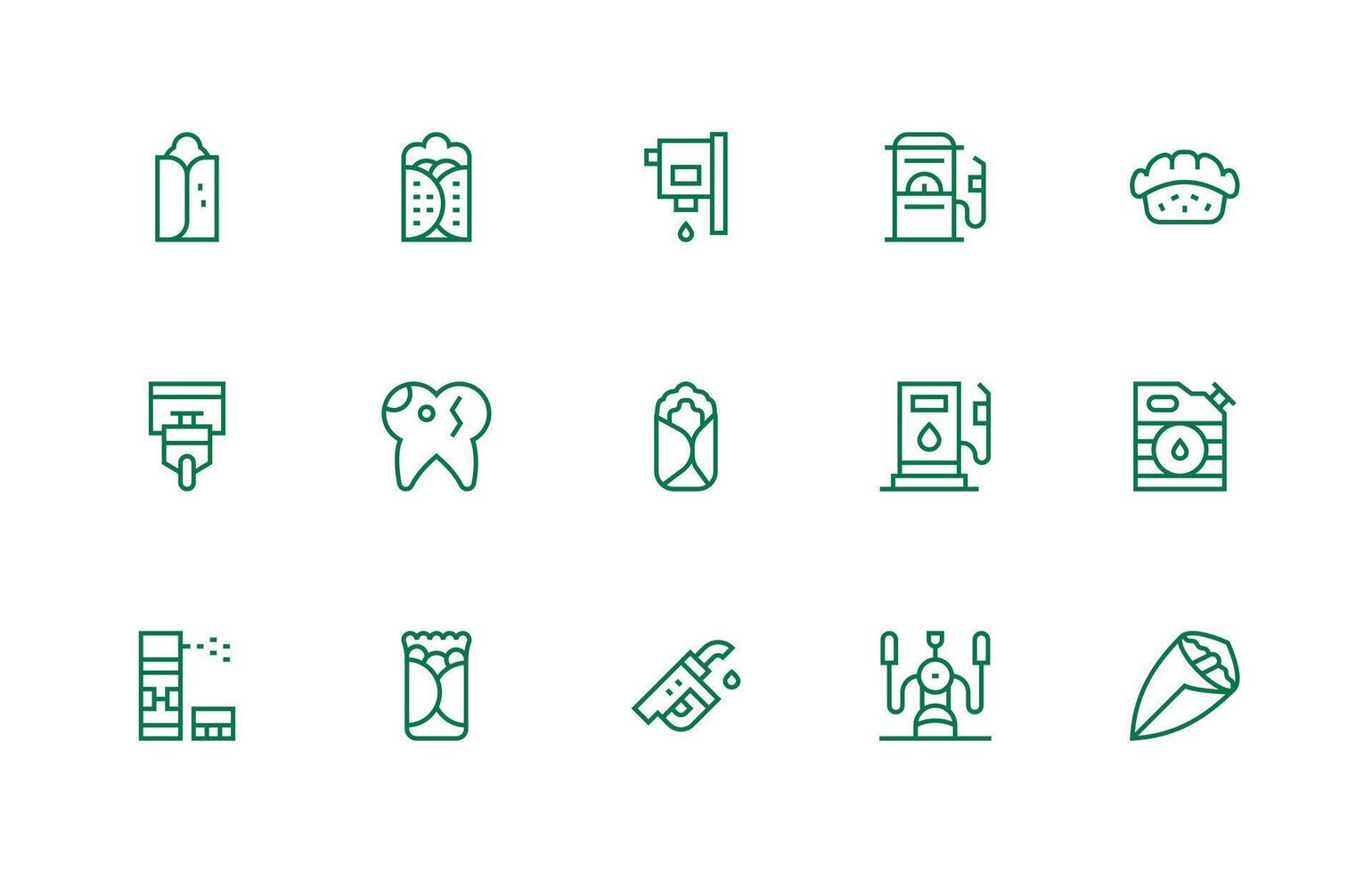 Regular Line Icons from Filling Set with 15 Vectors Dashboard Icon Series