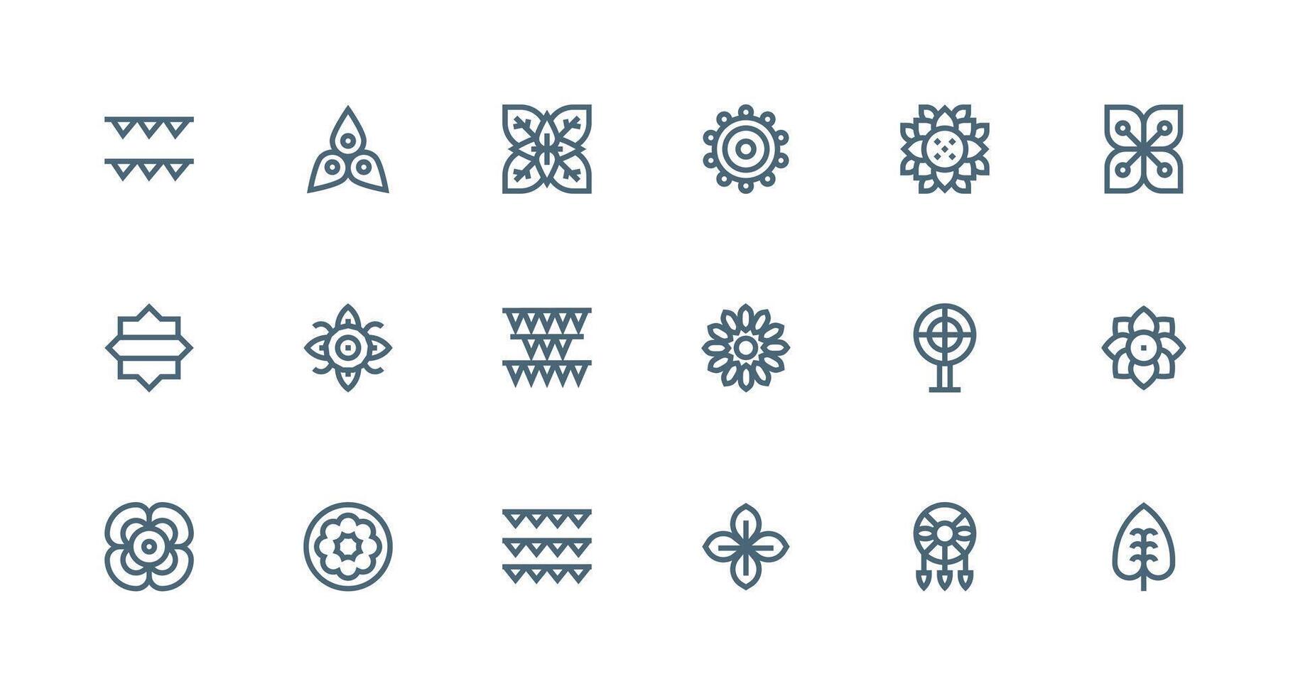 Strong Stroke Line Icons from Motif Set with 18 Vectors UI Icon Set