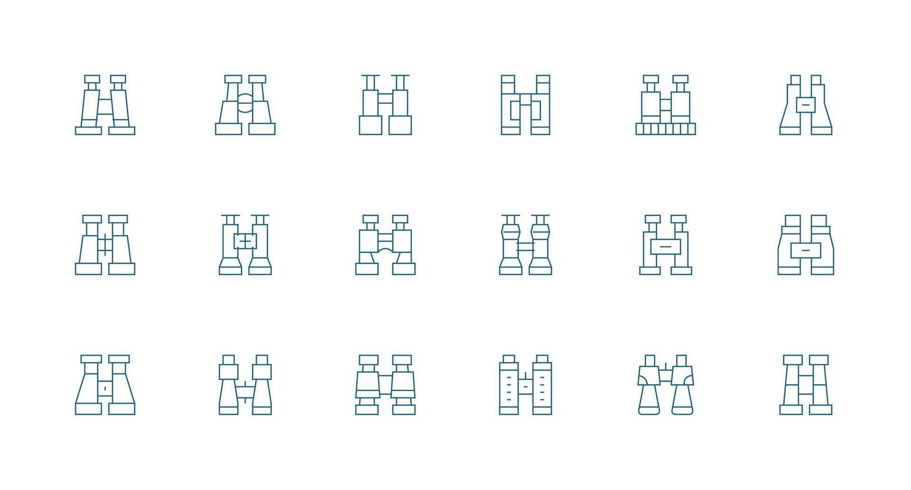 18 Minimal Line Vectors for Spotting Scope Theme Multi-Style Icon Collection
