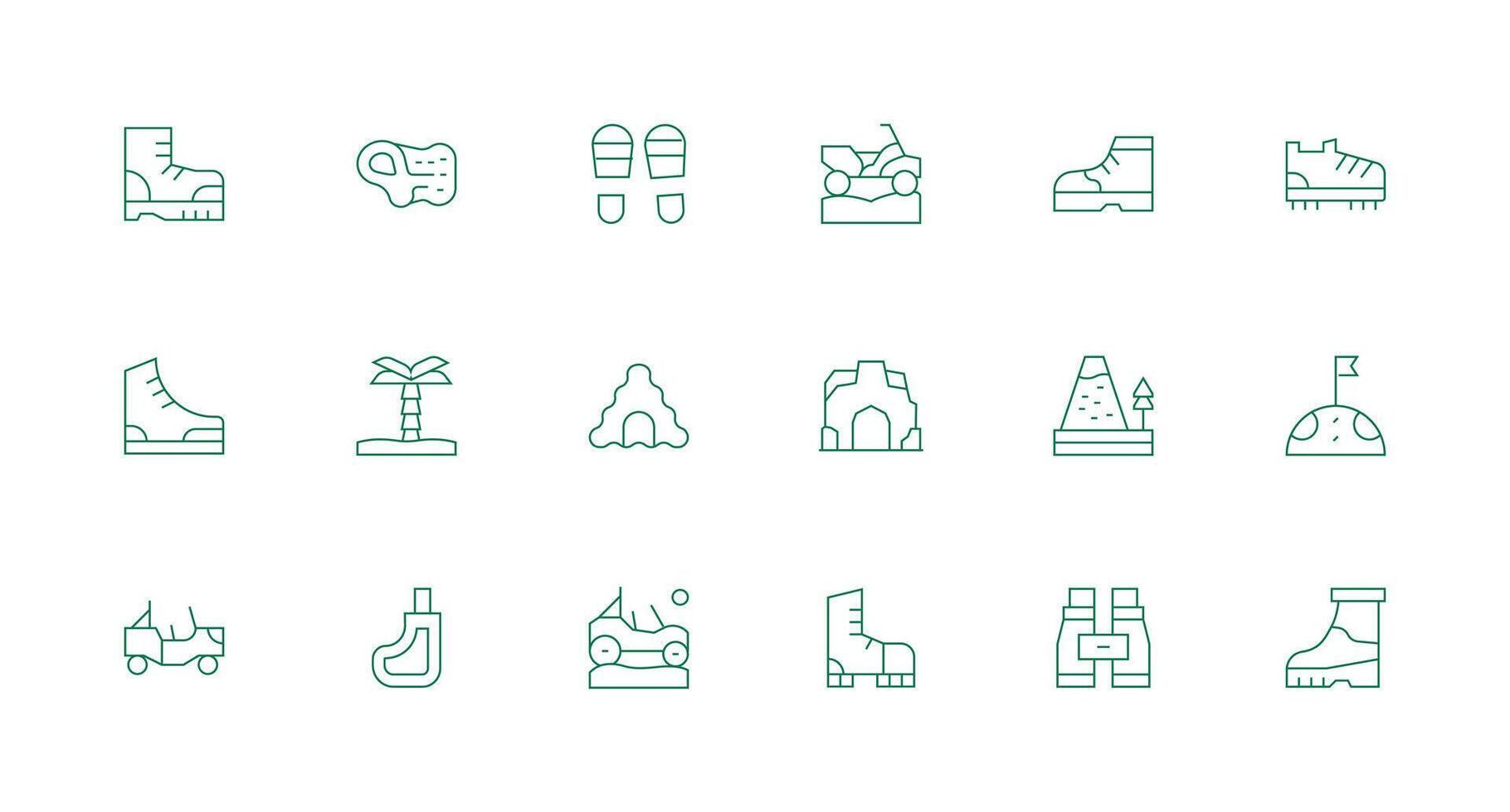 18 Minimal Line Vectors for Terrain Theme Scalable Icons for All Themes