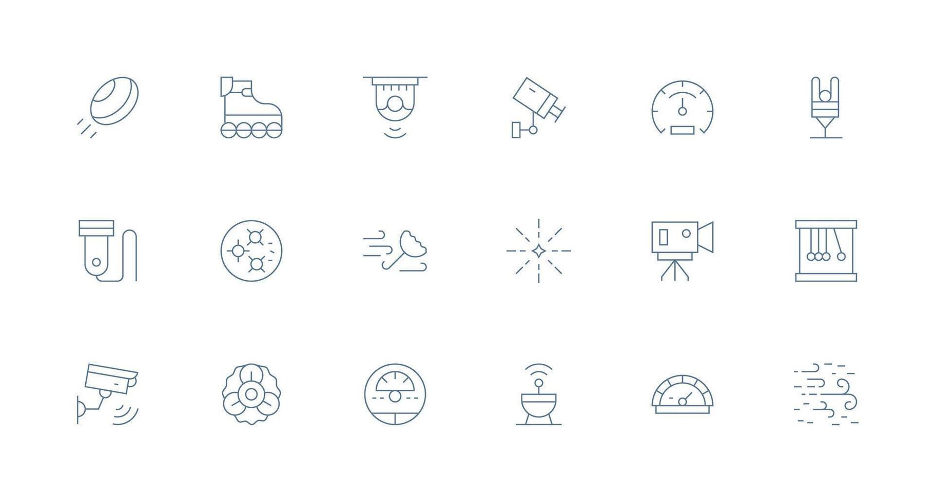 Minimal Line Icons from Motion Set with 18 Vectors Complete Icon Bundle for Web Design