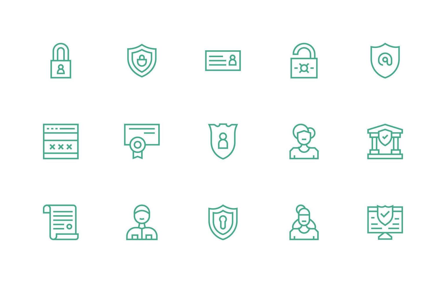 15 Icons for Authentication in Regular Line Format Digital Product Icons for Fast Delivery vector