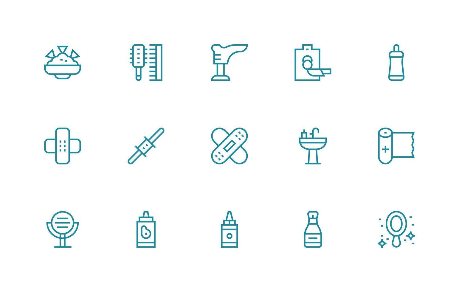 Dressing Set with 15 Regular Line Icons Core Icon Collection for Daily Tasks vector