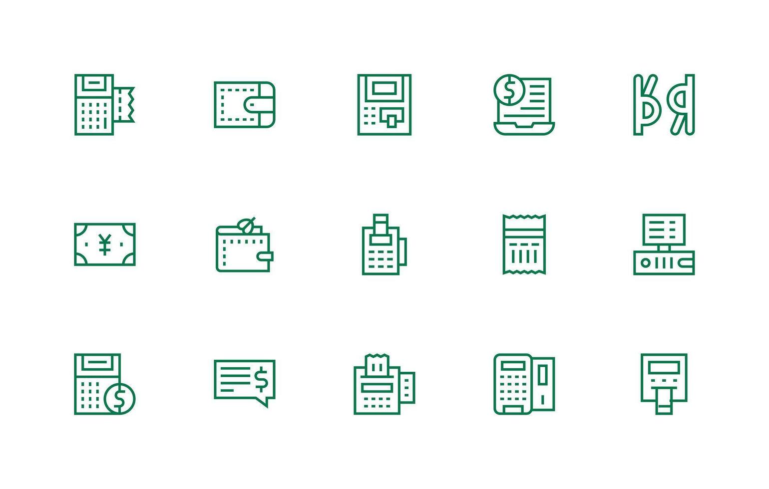 15 Regular Line Style Icons from Electronic Payment Collection Smart Icon Collection vector