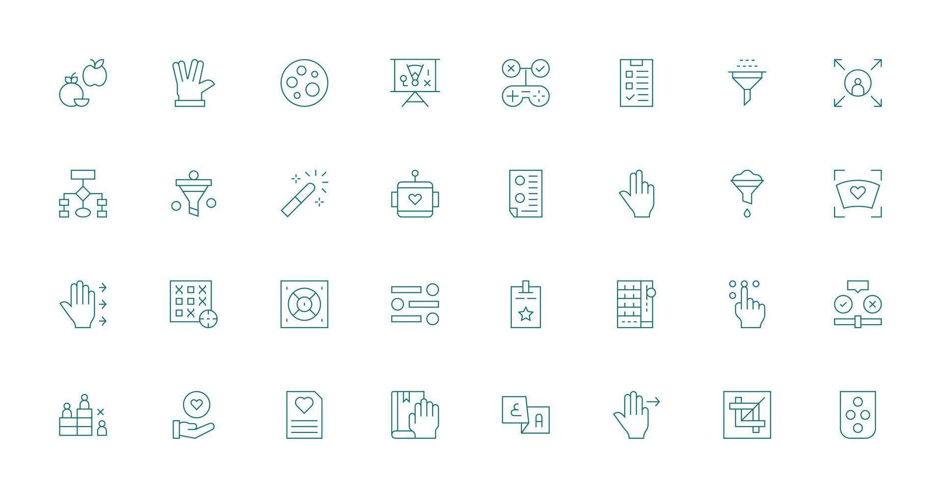 Thin Line Icons from Selection Set with 32 Vectors Line Icon Collection