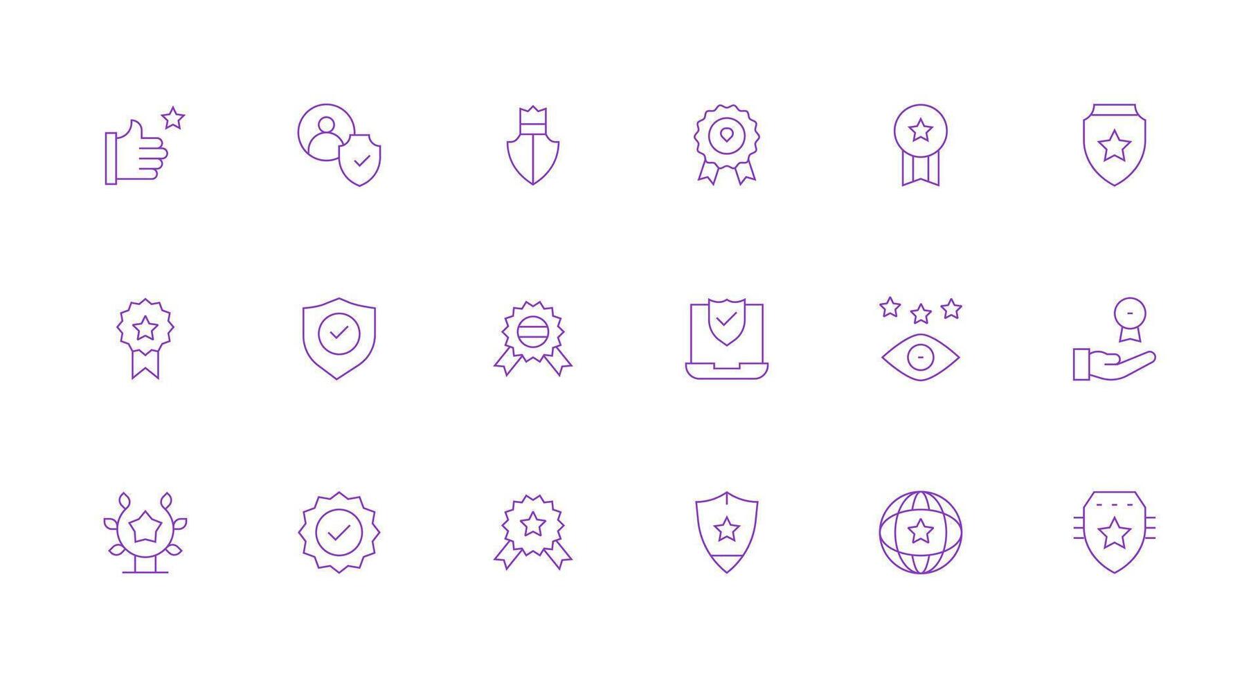 18 Minimal Line Style Icons from Trusted Collection Core Icon Collection for Daily Tasks vector