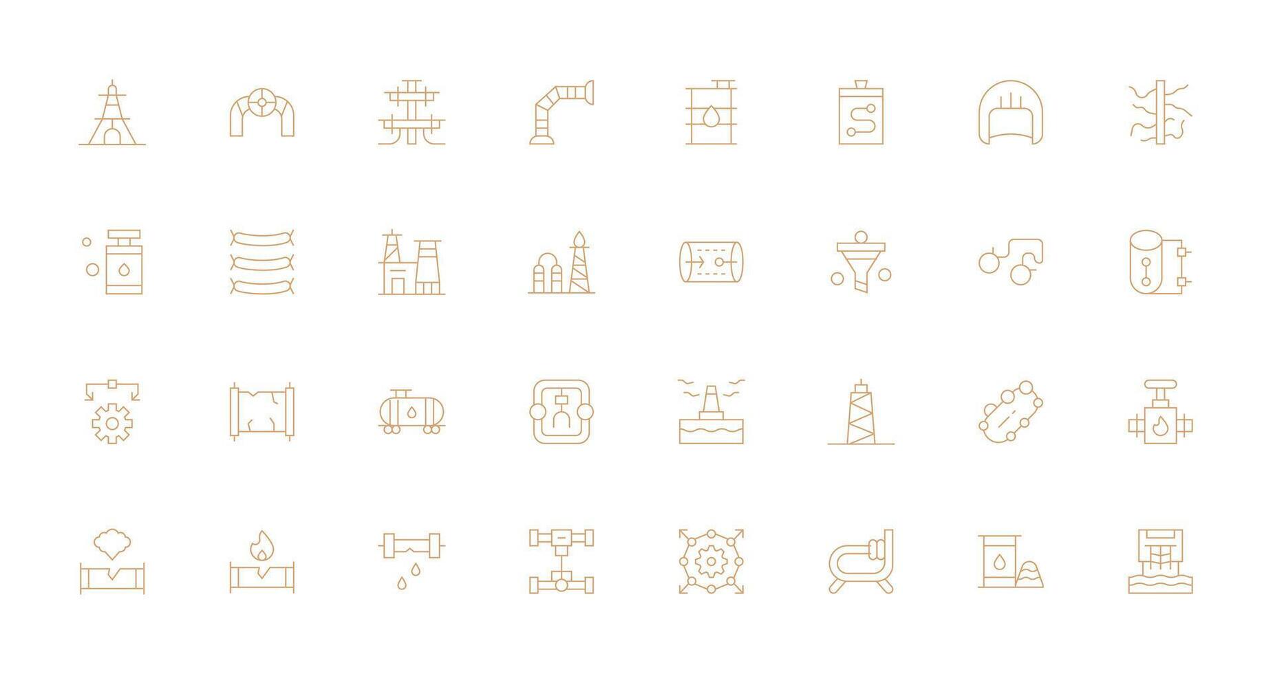 Thin Line Icons from Pipeline Set with 32 Vectors Detailed Icon Collection for Design Systems