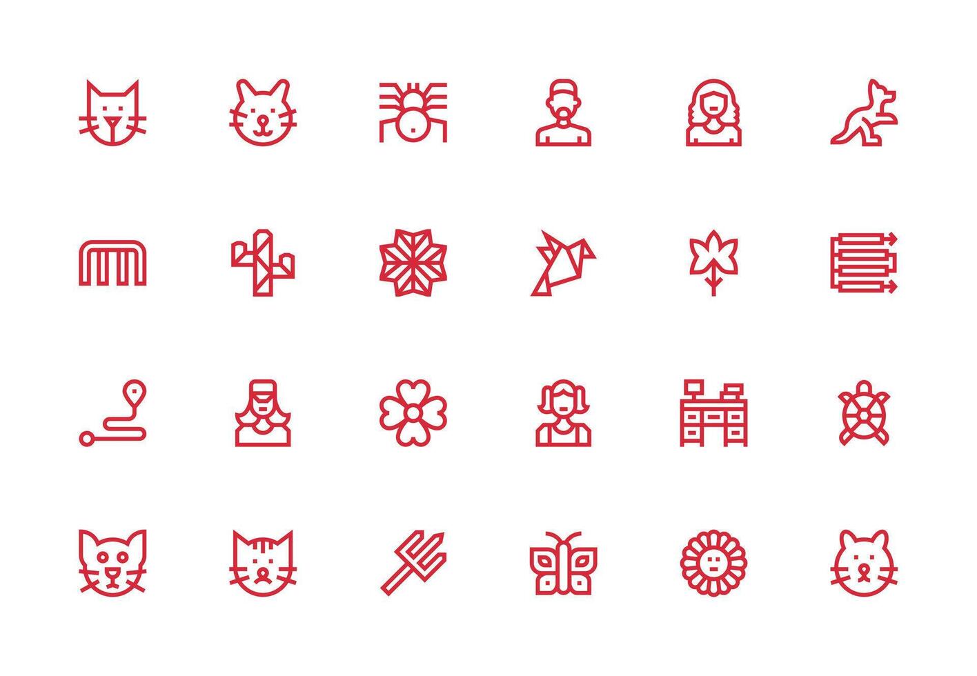 Thick Line Line Icons from Linear Set with 24 Vectors Design Ready Icon Set for Teams