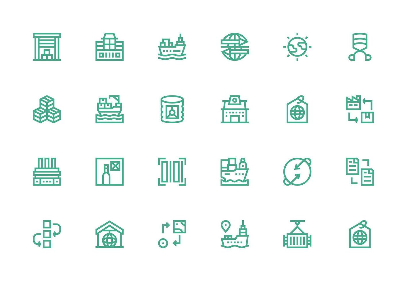 24 Icons for Export in Thick Line Line Format UI and UX Focused Icon Collection vector
