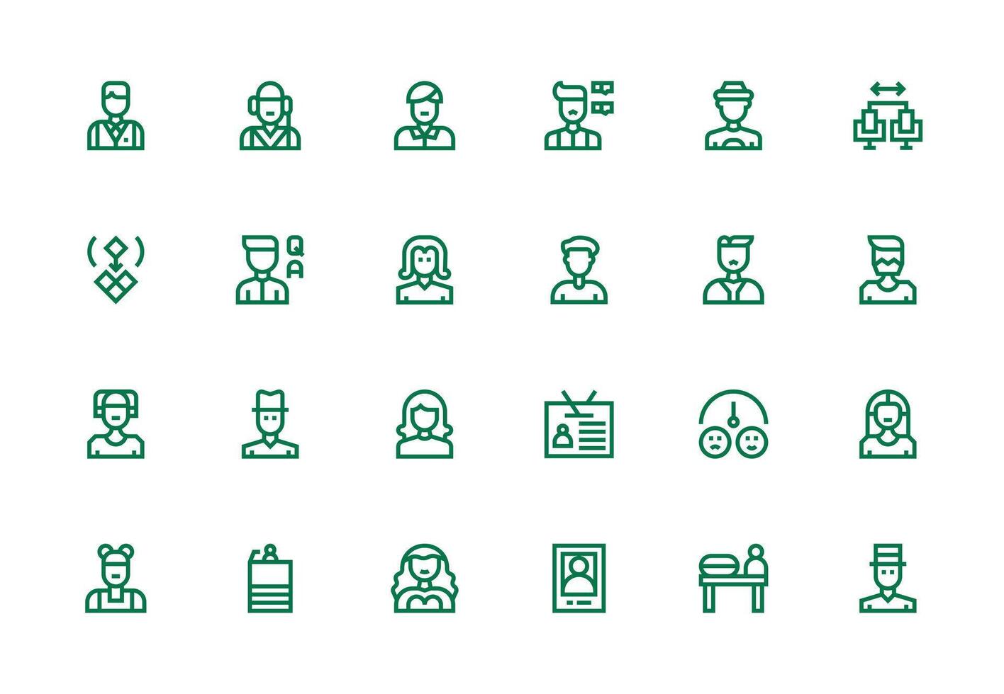 Client Design Icons featuring 24 in Thick Line Line Style Design Ready Icon Set for Teams vector