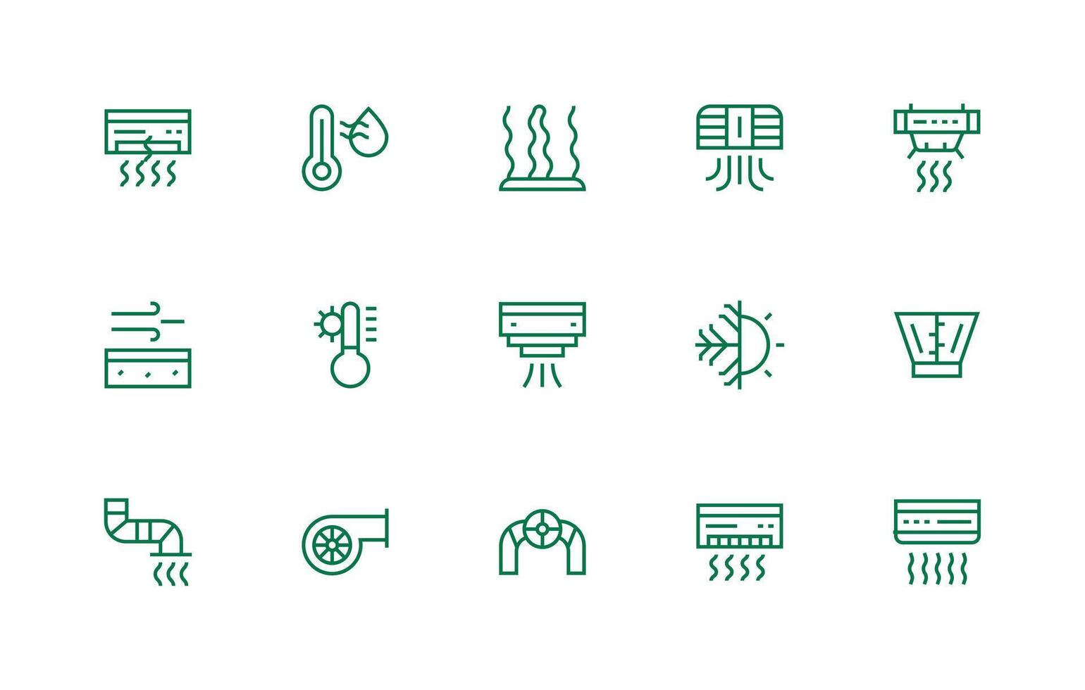 Regular Line Icons from Hvac Set with 15 Vectors Interface Icon Collection for Daily Projects