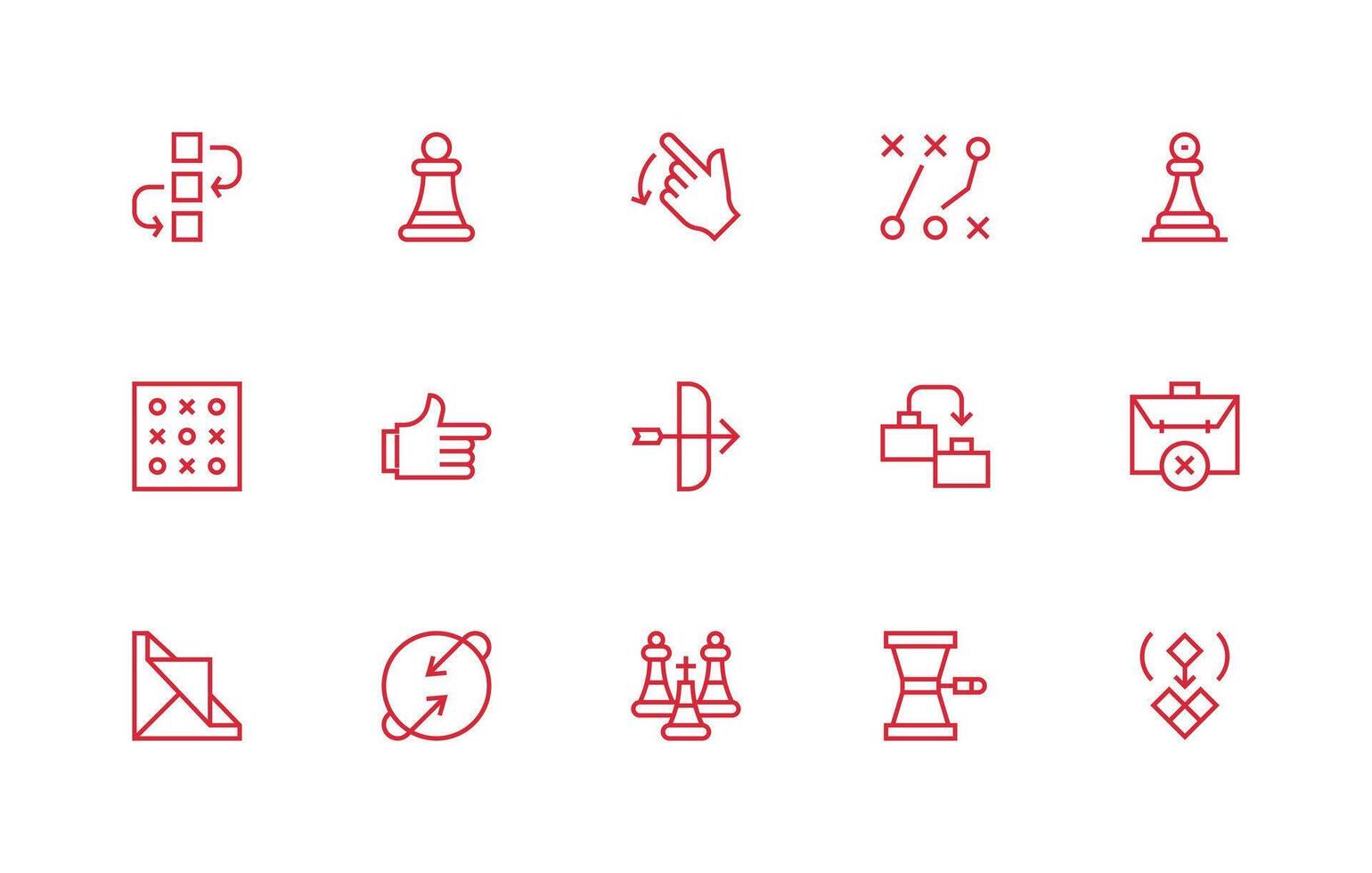 moverse presentando 15 íconos en regular línea diseño rápido acceso íconos para ui desarrollo vector