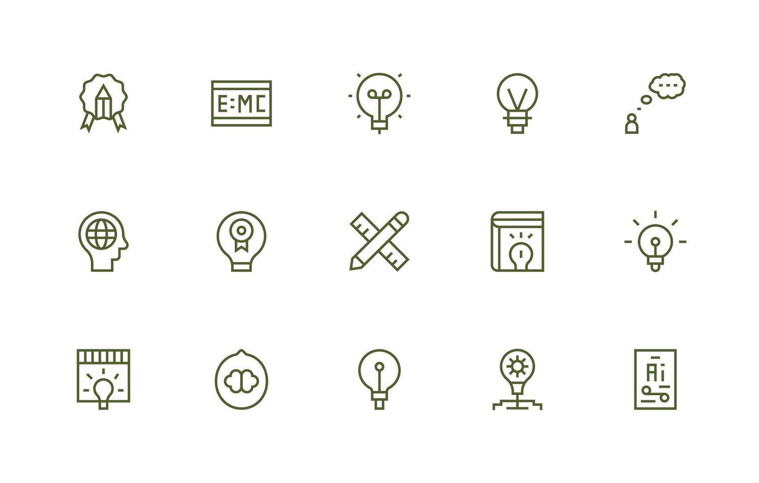 Concept Icon Set with 15 Regular Line Graphics Professional Icon Pack for Development Work vector