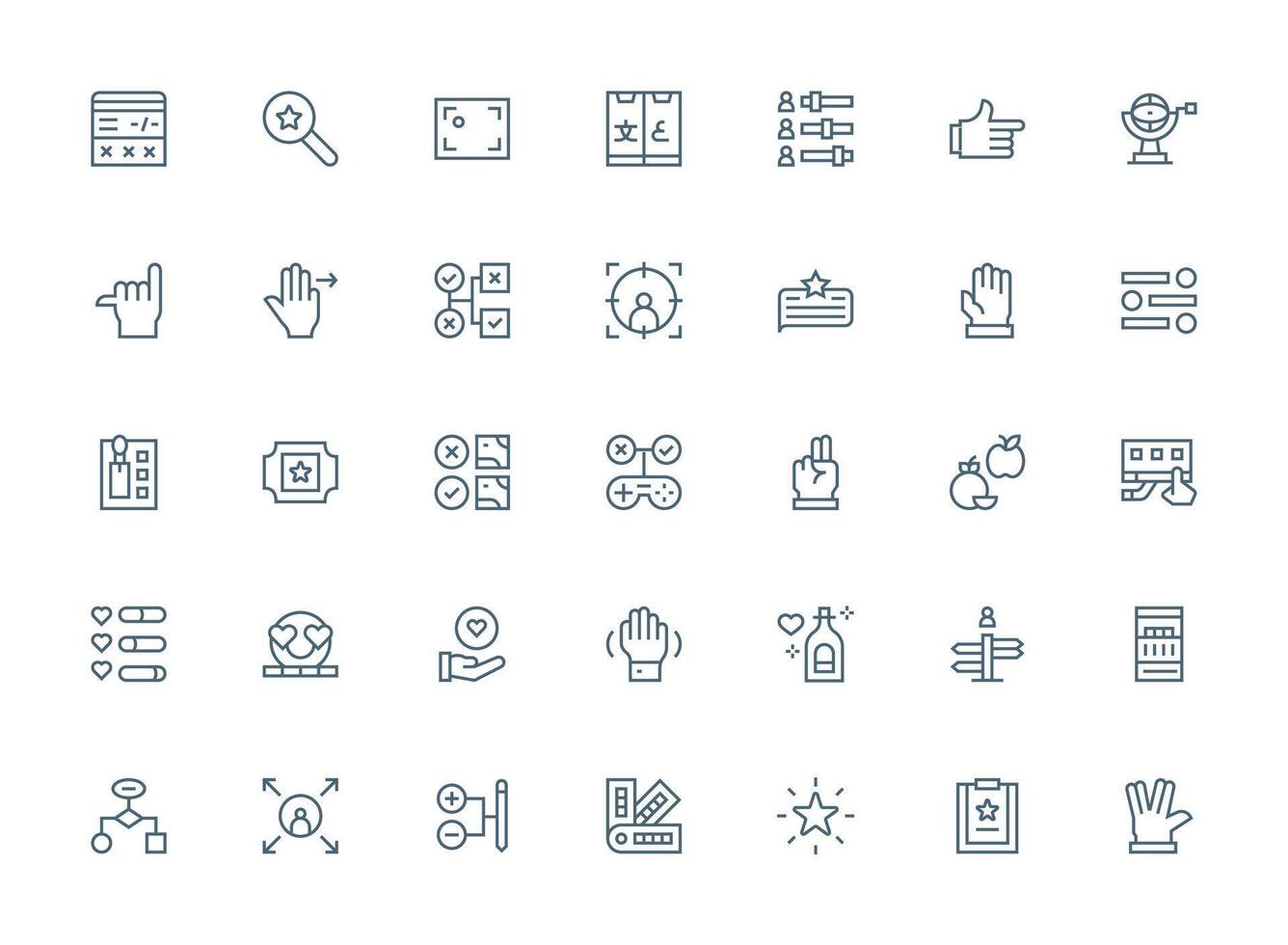 35 Regular Clean Line Style Icons from Selection Collection App Icon Pack vector