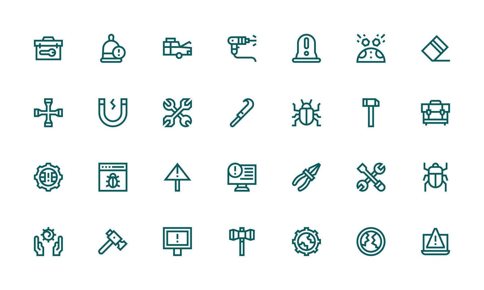 Bold Line Icons from Fix Set with 28 Vectors Customizable Icon Series for Mobile Screens