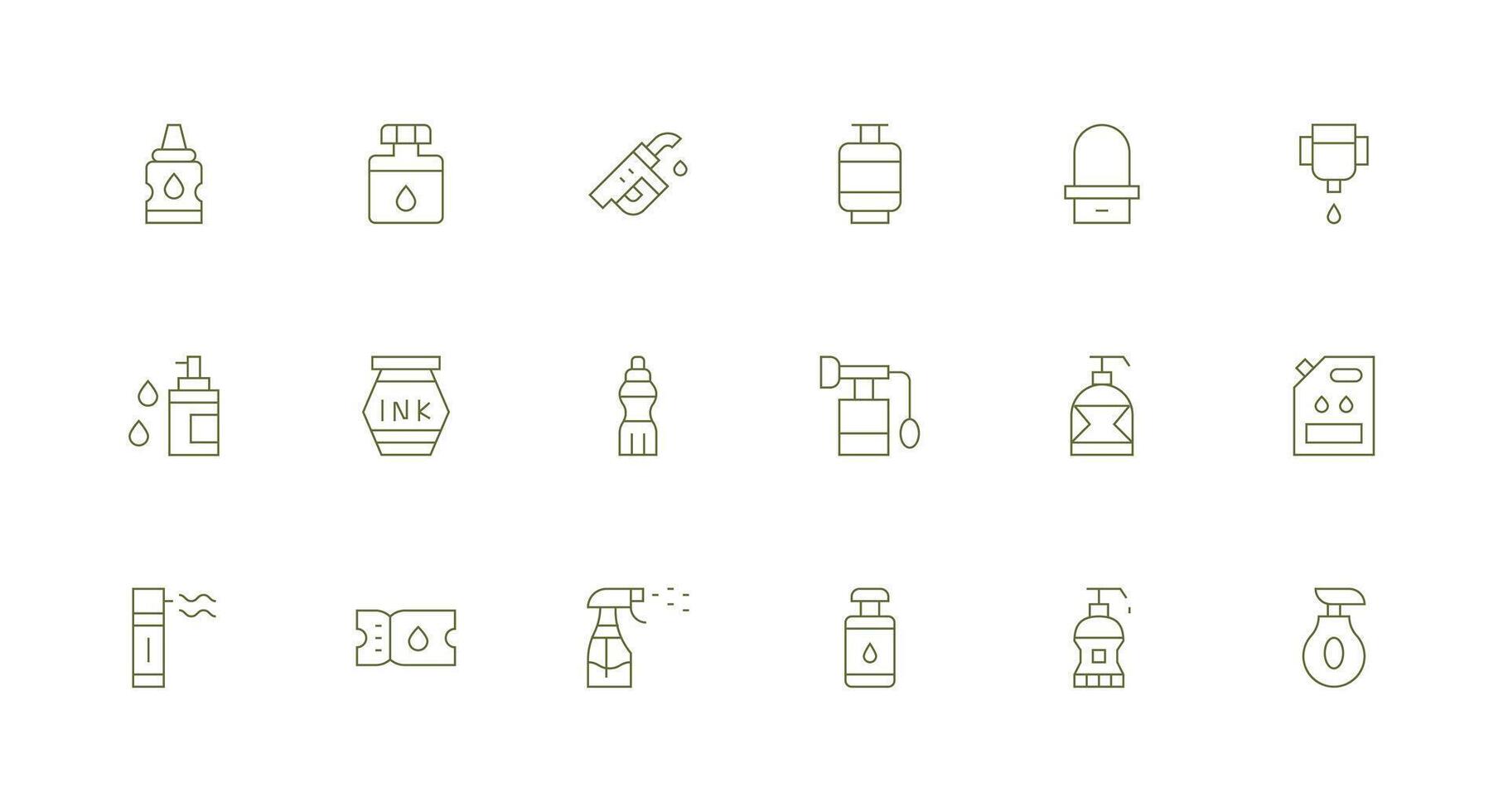 Minimal Line Icons from Refill Set with 18 Vectors Reusable Icon Set