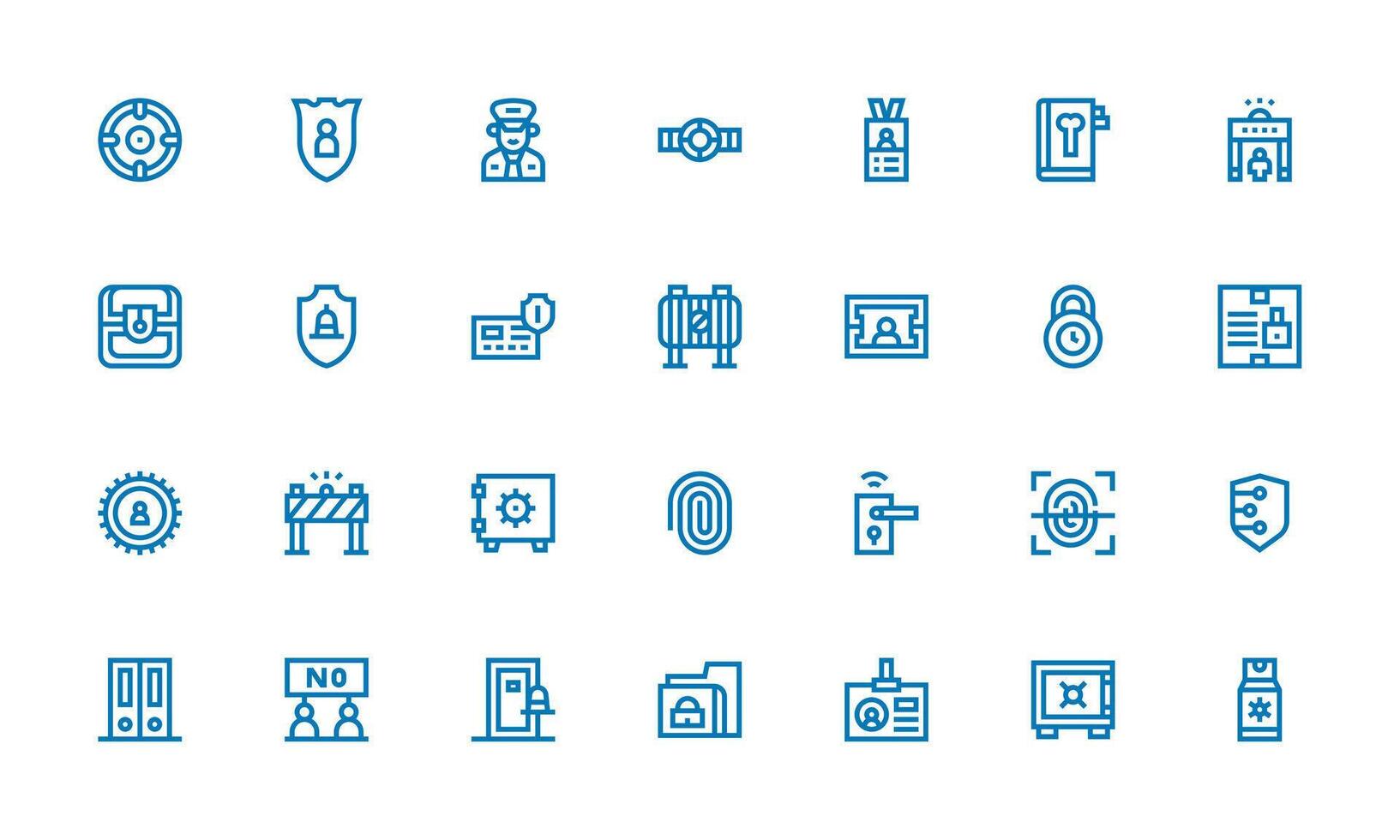 28 Bold Line Style Icons from Access Control Collection Lightweight Icon Series for Fast Prototypes vector