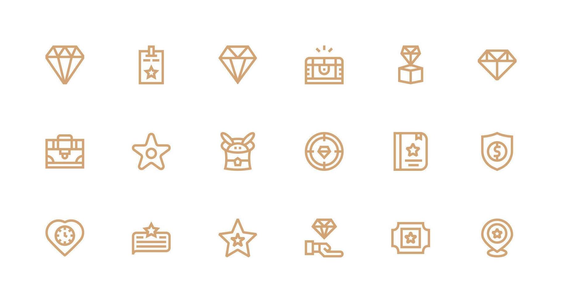 Valuable Icon Set with 18 Strong Stroke Line Graphics Complete Icon Set for Mobile Apps vector