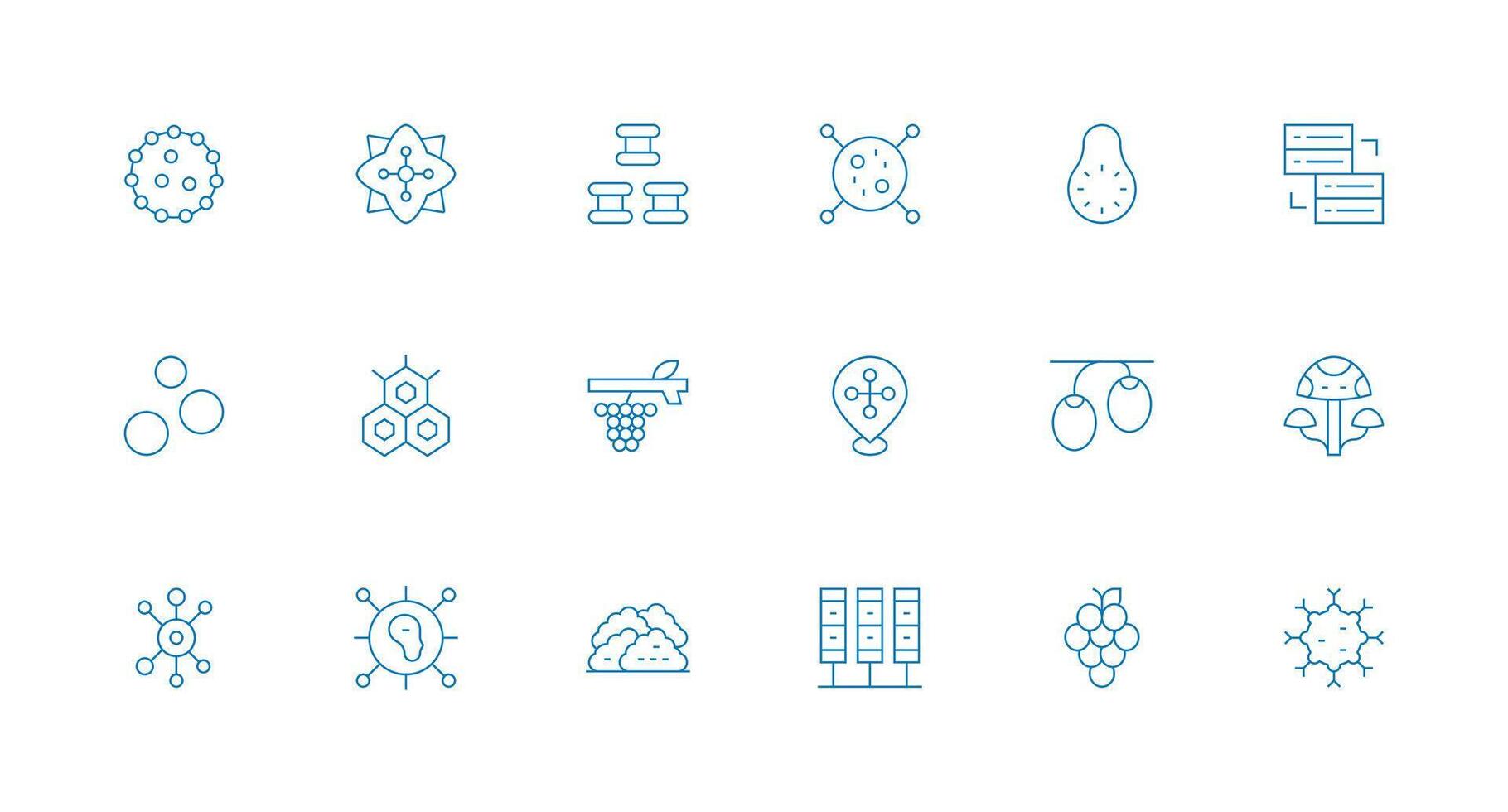 18 Minimal Line Vectors for Cluster Theme Reliable Icons for All Interfaces