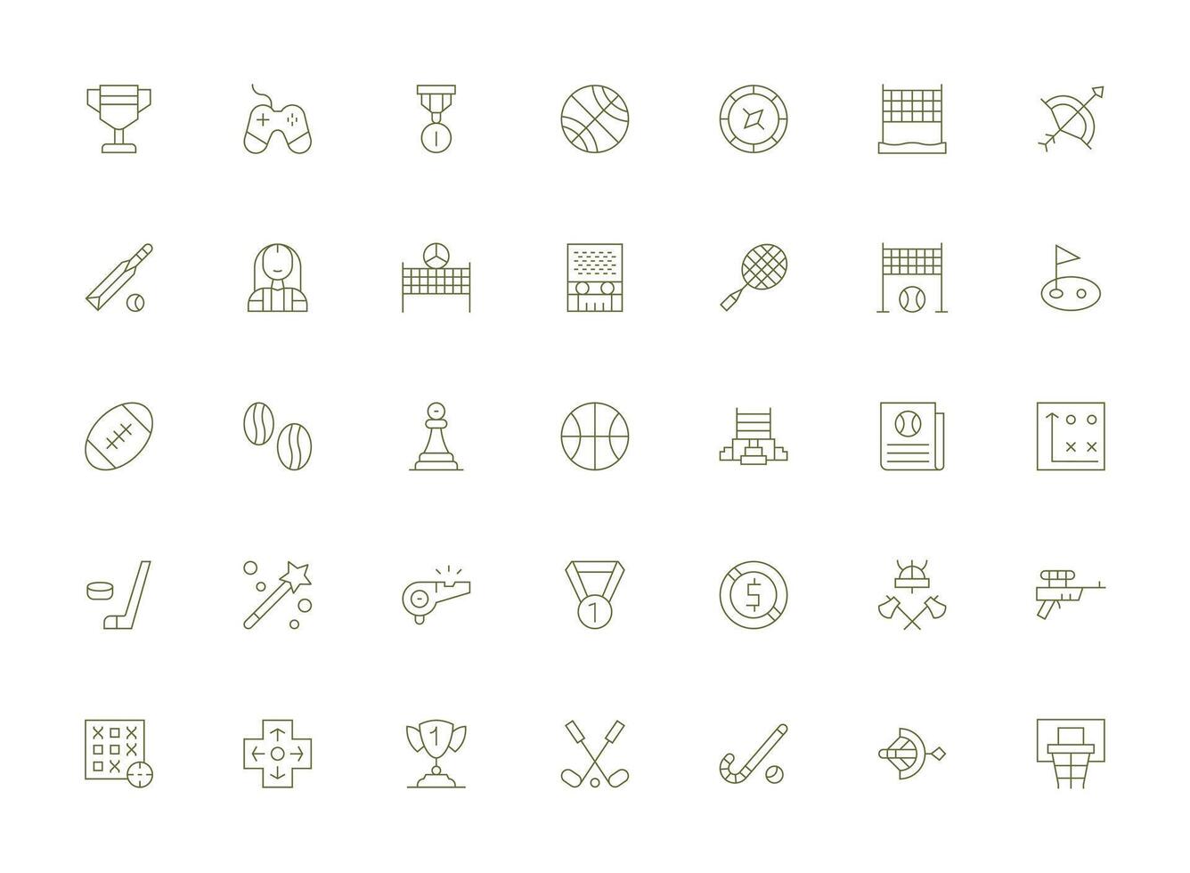 Light Line Style Game Icons with 35 Vectors Smart Icon Collection