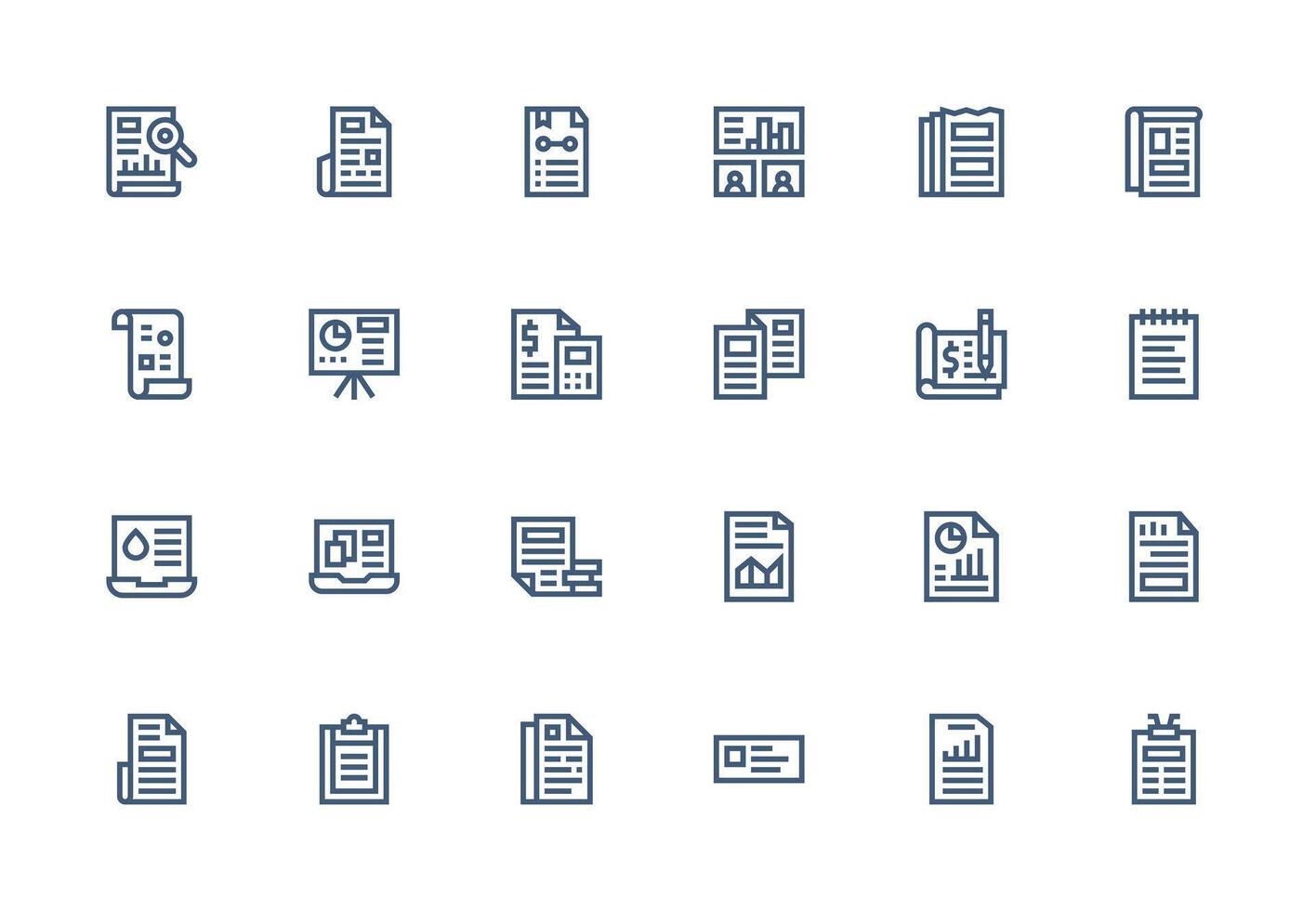 resumen icono conjunto con 24 grueso línea línea gráficos ui icono conjunto vector