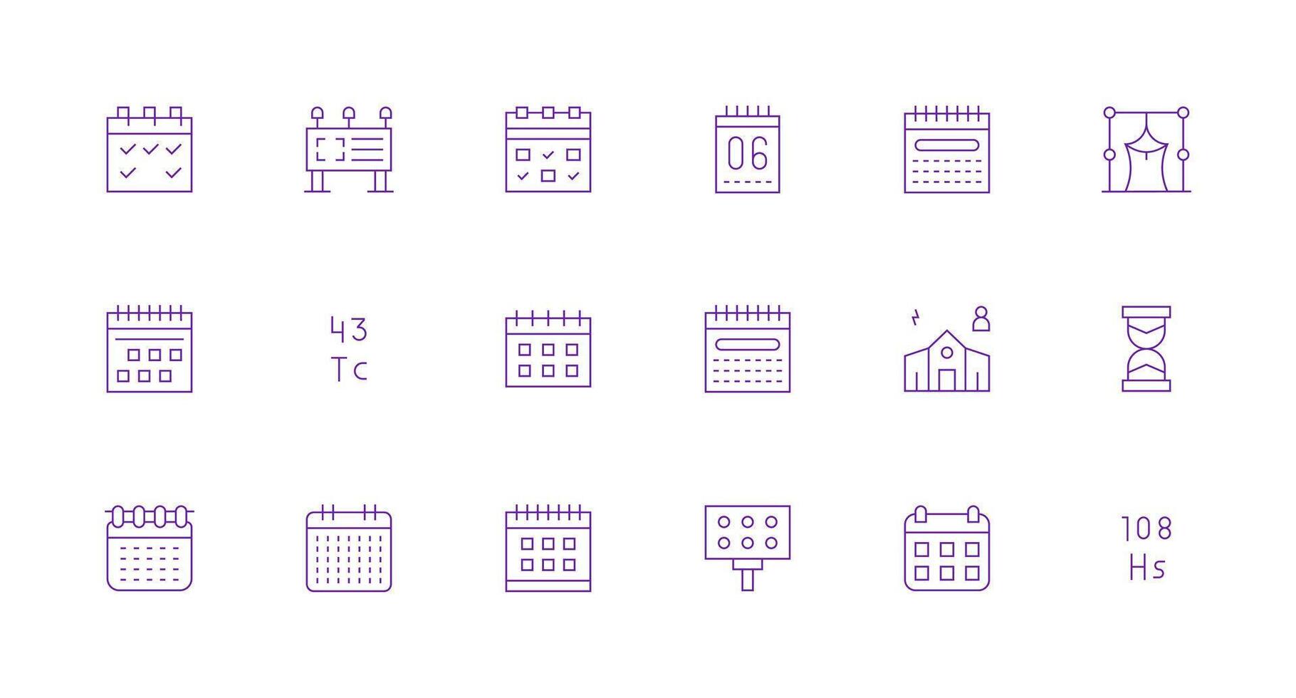 18 Minimal Line Icons for Events Graphics Clear and Concise Icon Set Collection vector