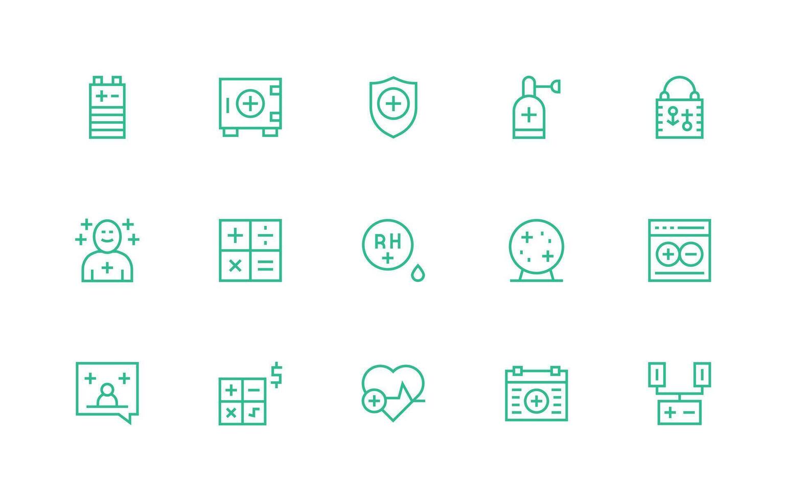 Plus featuring 15 Icons in Regular Line Design Scalable Icons for Cross-Platform Interfaces vector
