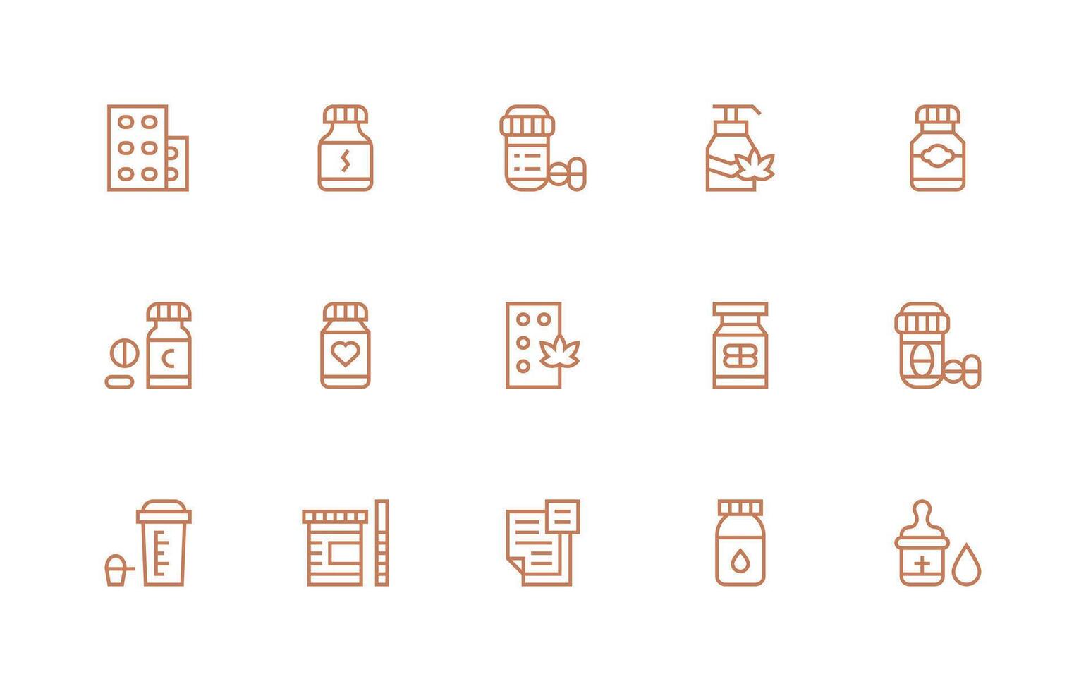 15 Regular Line Style Icons from Supplement Collection Lightweight Icon Series for Fast Prototypes vector