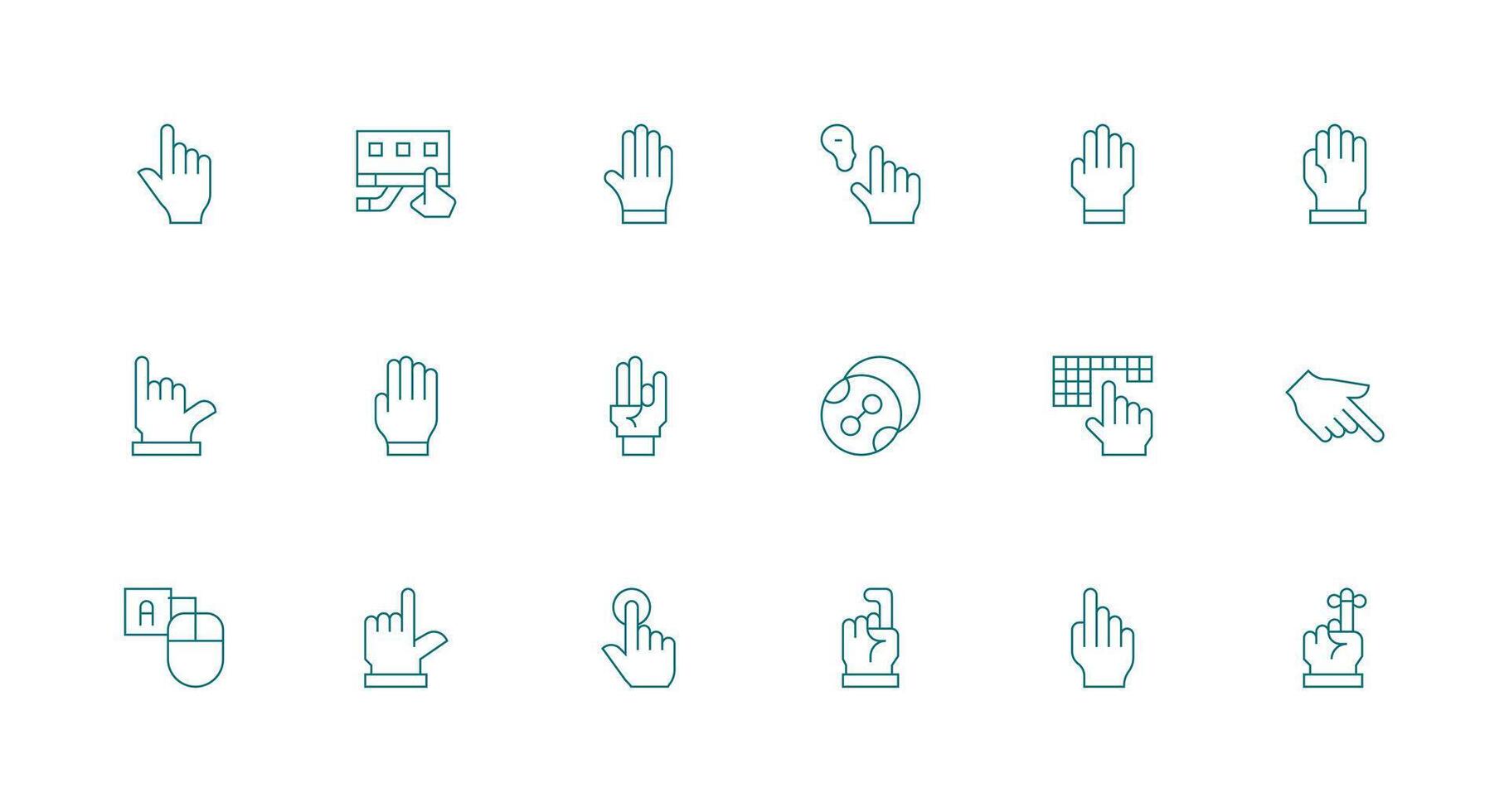 Minimal Line Icons from Click Set with 18 Vectors Digital Product Icons for Fast Delivery