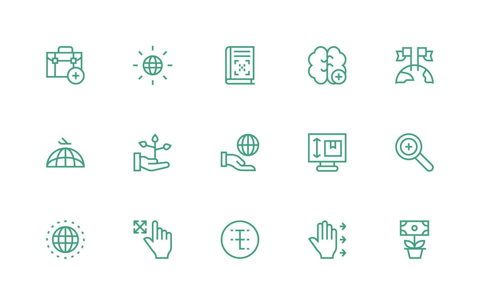 Expand Design Icons featuring 15 in Regular Line Style Scalable Icons for All Themes vector