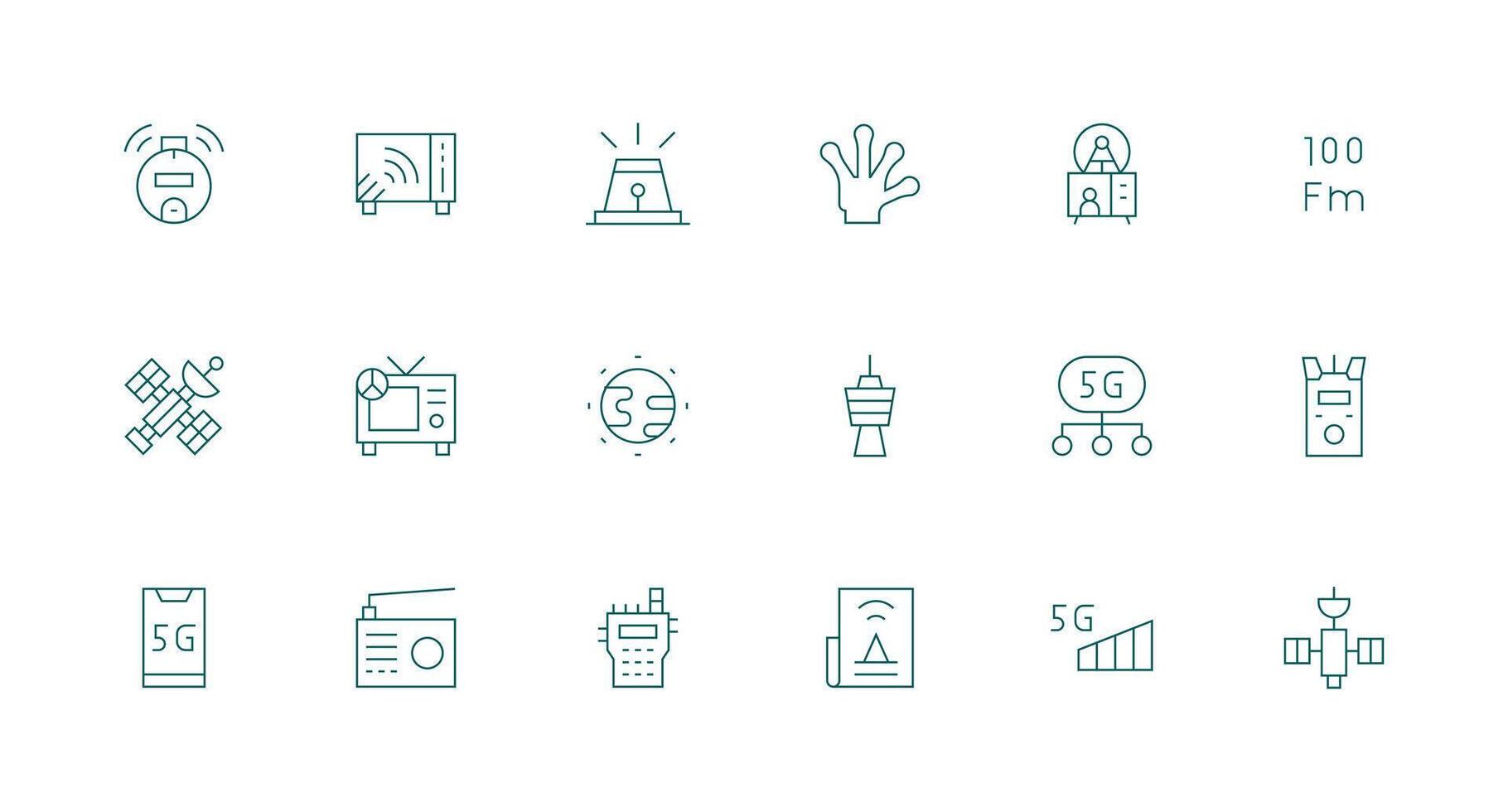 18 mínimo línea diseños para señal íconos rápido acceso íconos para ui desarrollo vector